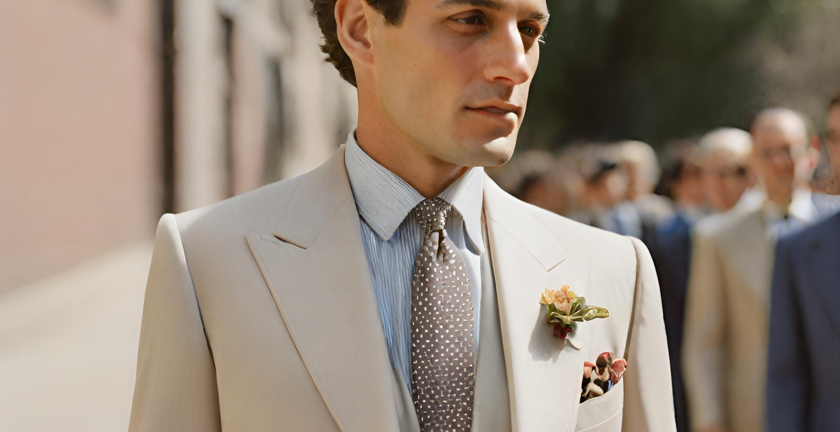 Men wearing A Peak Lapel vest suit