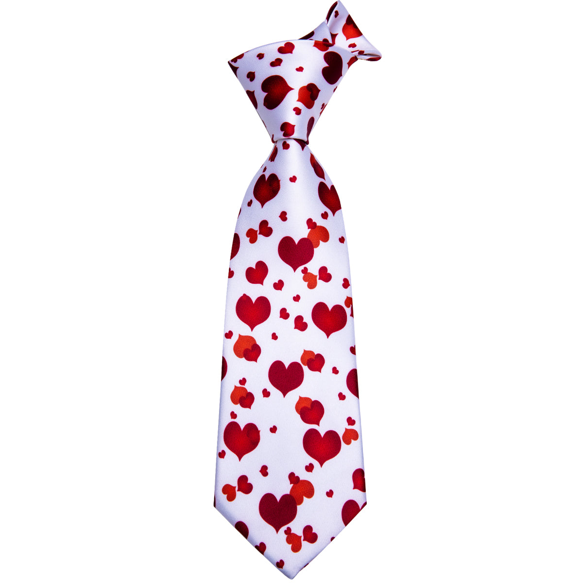 Lovely Heart Tie Pocket Square Cufflinks Set extra long ties