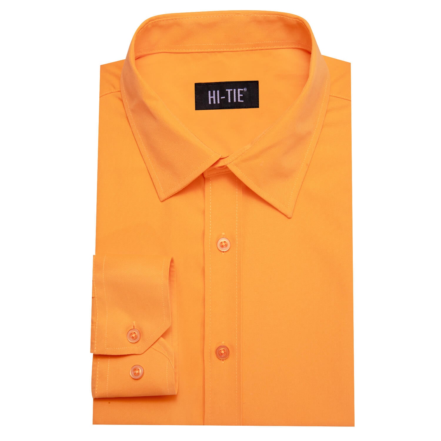 pumpkin orange solid long sleeve shirt 