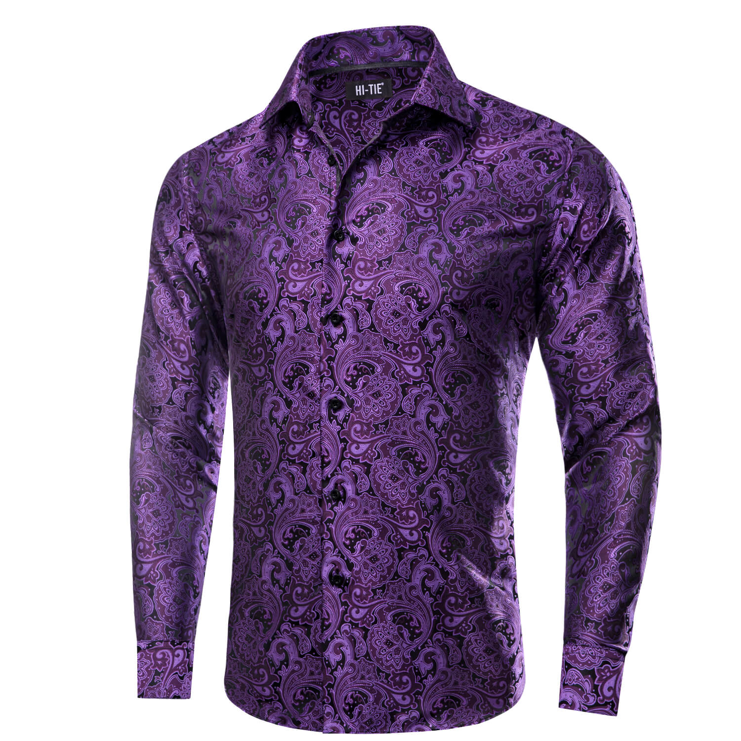  Paisley Shirt Violet Purple Mens Button Down Shirt