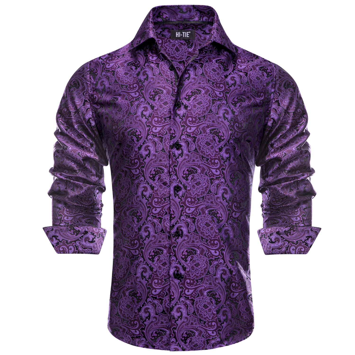  Paisley Shirt Violet Purple Mens Button Down Shirt