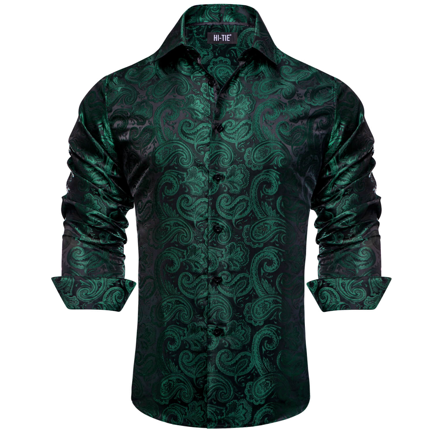 Sapphire Pine Green Mens Button Down Shirt