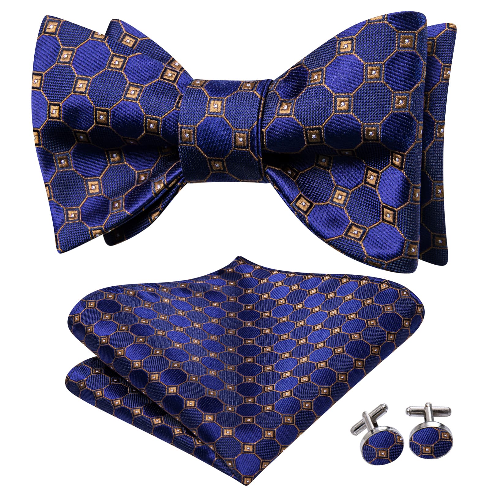 TieMart Men’s Dark Purple & Gold Yellow Striped Tie – Classic Professional Necktie