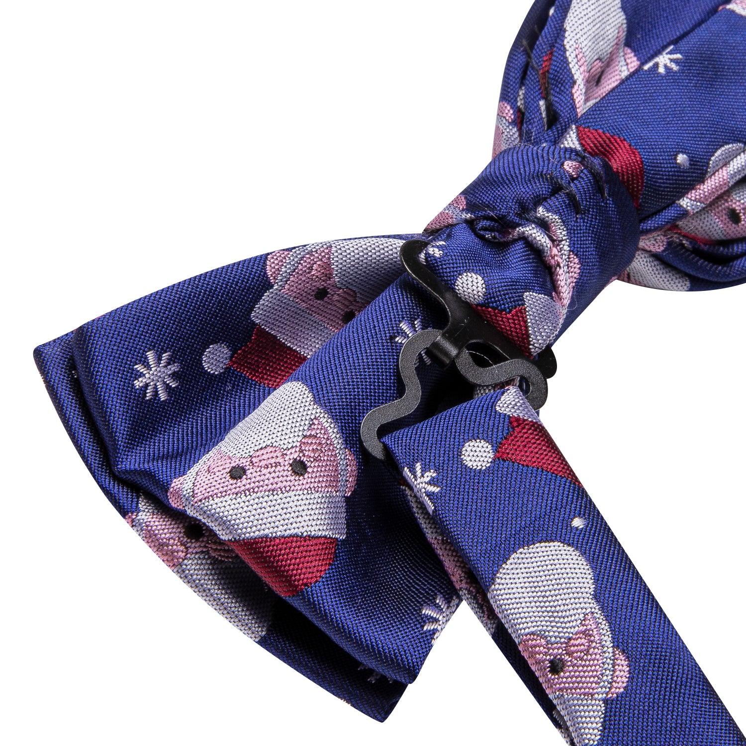 Blue Christmas Snowman Pre-tied Bow Tie Hanky Cufflinks Set