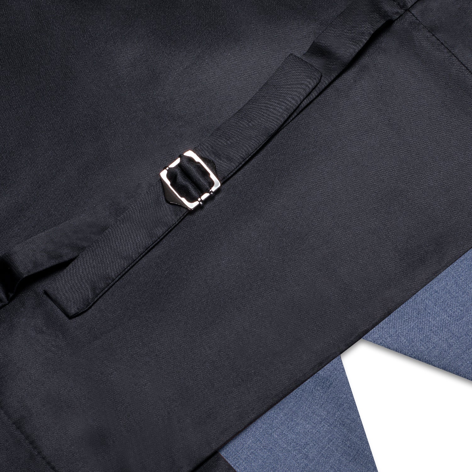 Wedding Waistcoat Haze Blue Solid Silk Style Men's Single Vest