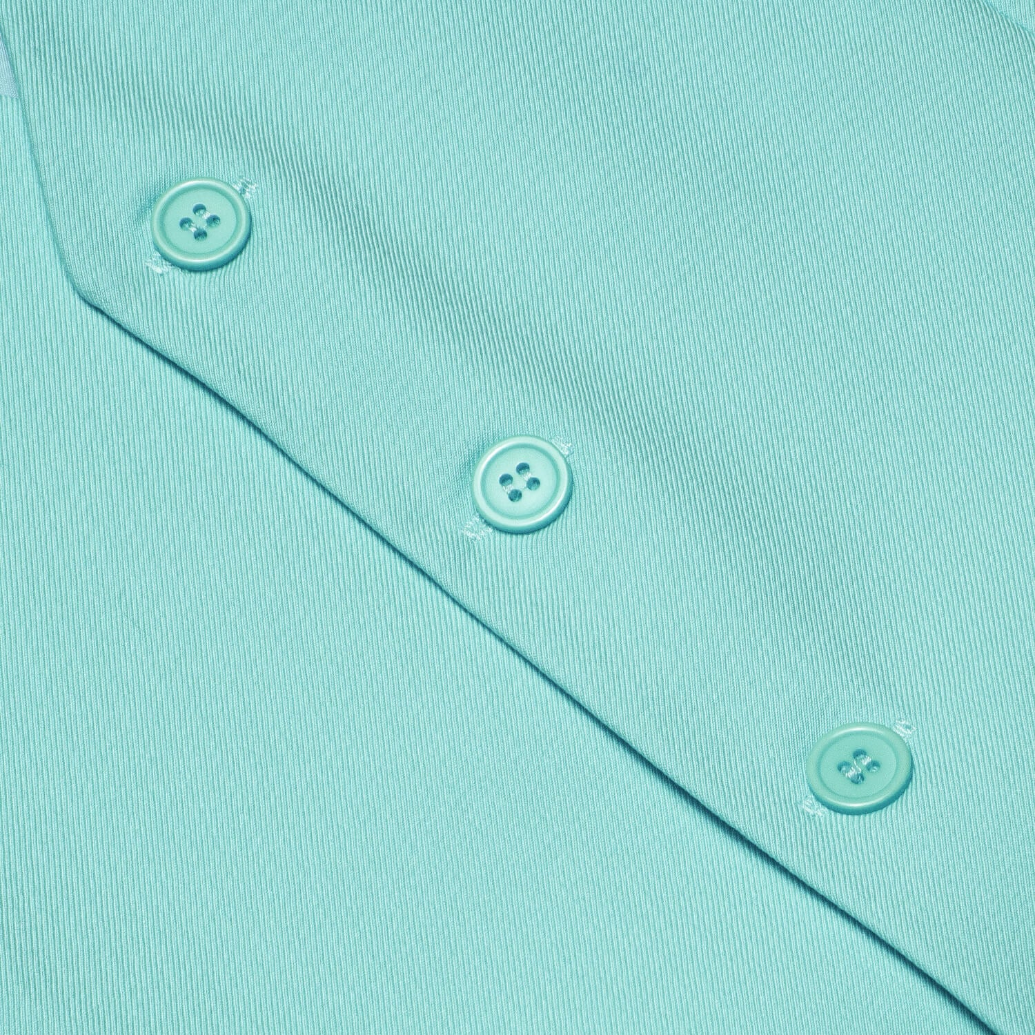 Hi-Tie Vest for Men Pale Teal Solid Silk Vest Business Dress Suit