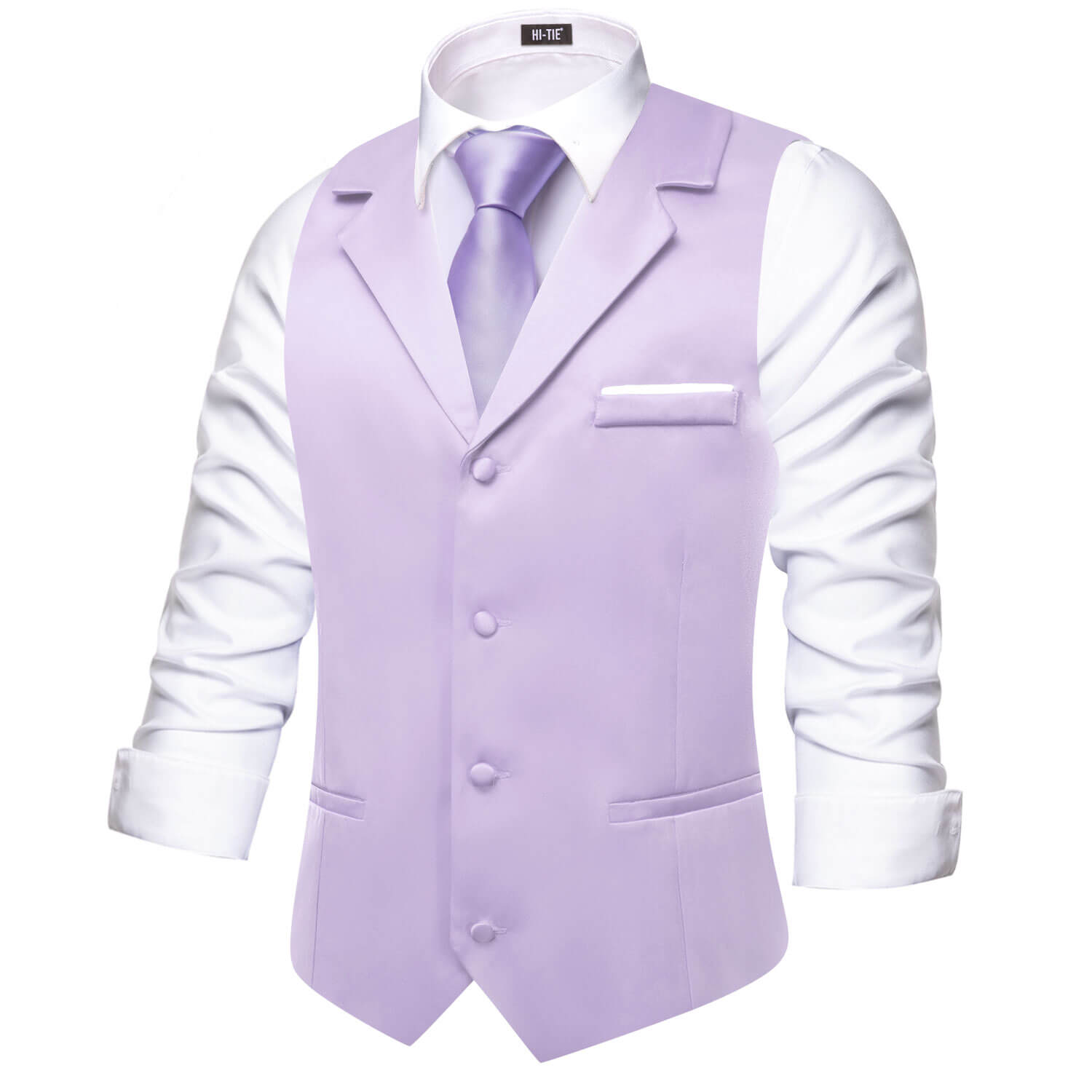 Thistle Purple Waistcoat Solid Notch lapels Men's Vest