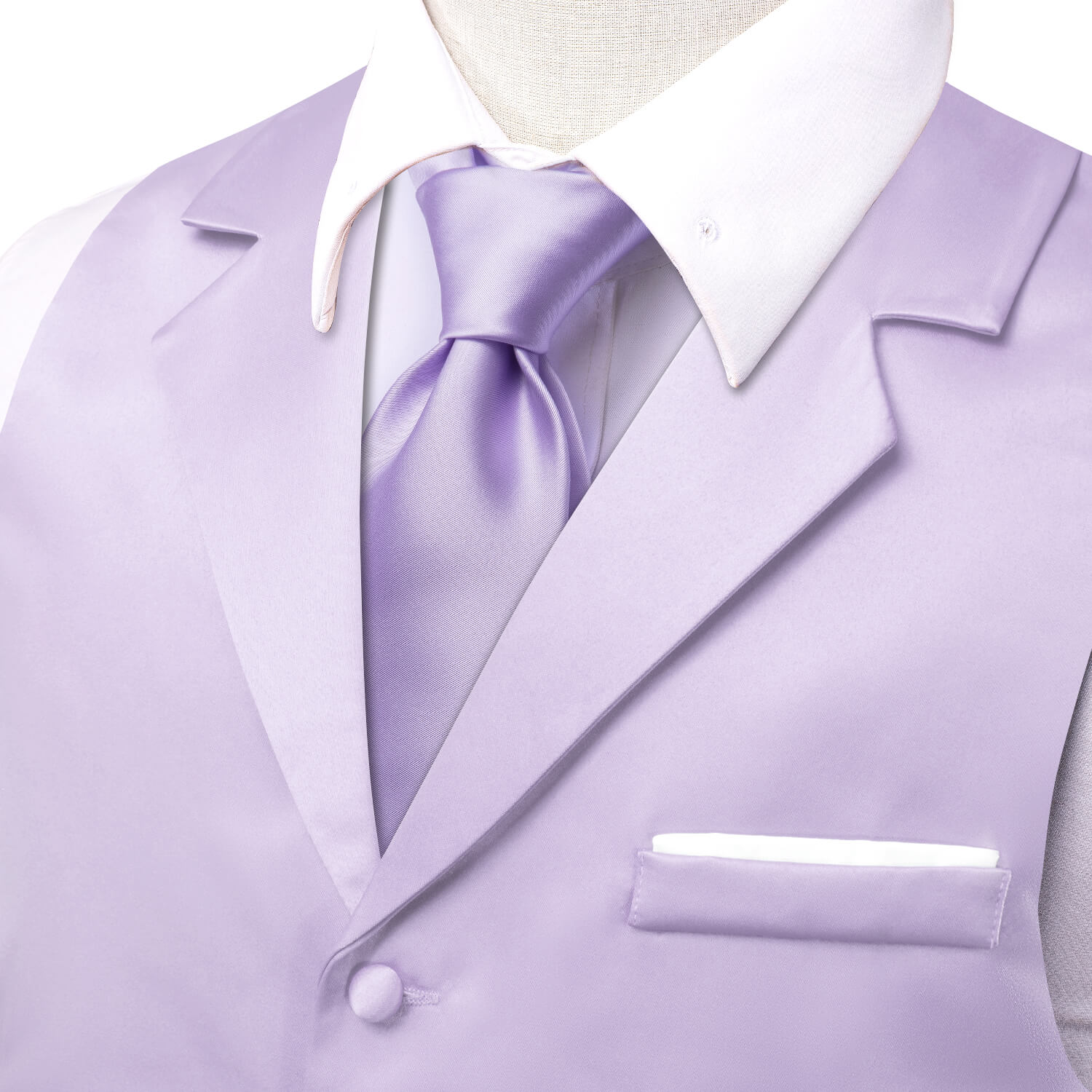 Thistle Purple Waistcoat Solid Notch lapels Men's Vest