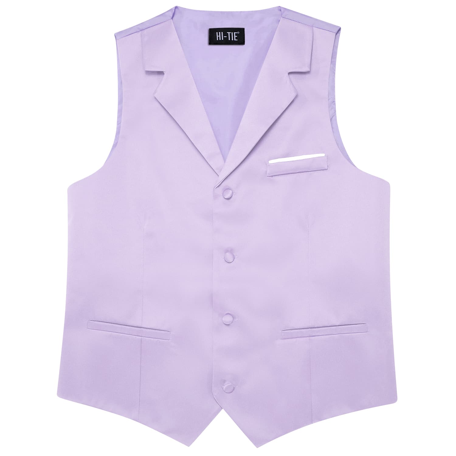 Hi-Tie Thistle Purple Waistcoat Solid Notch lapels Men's Vest