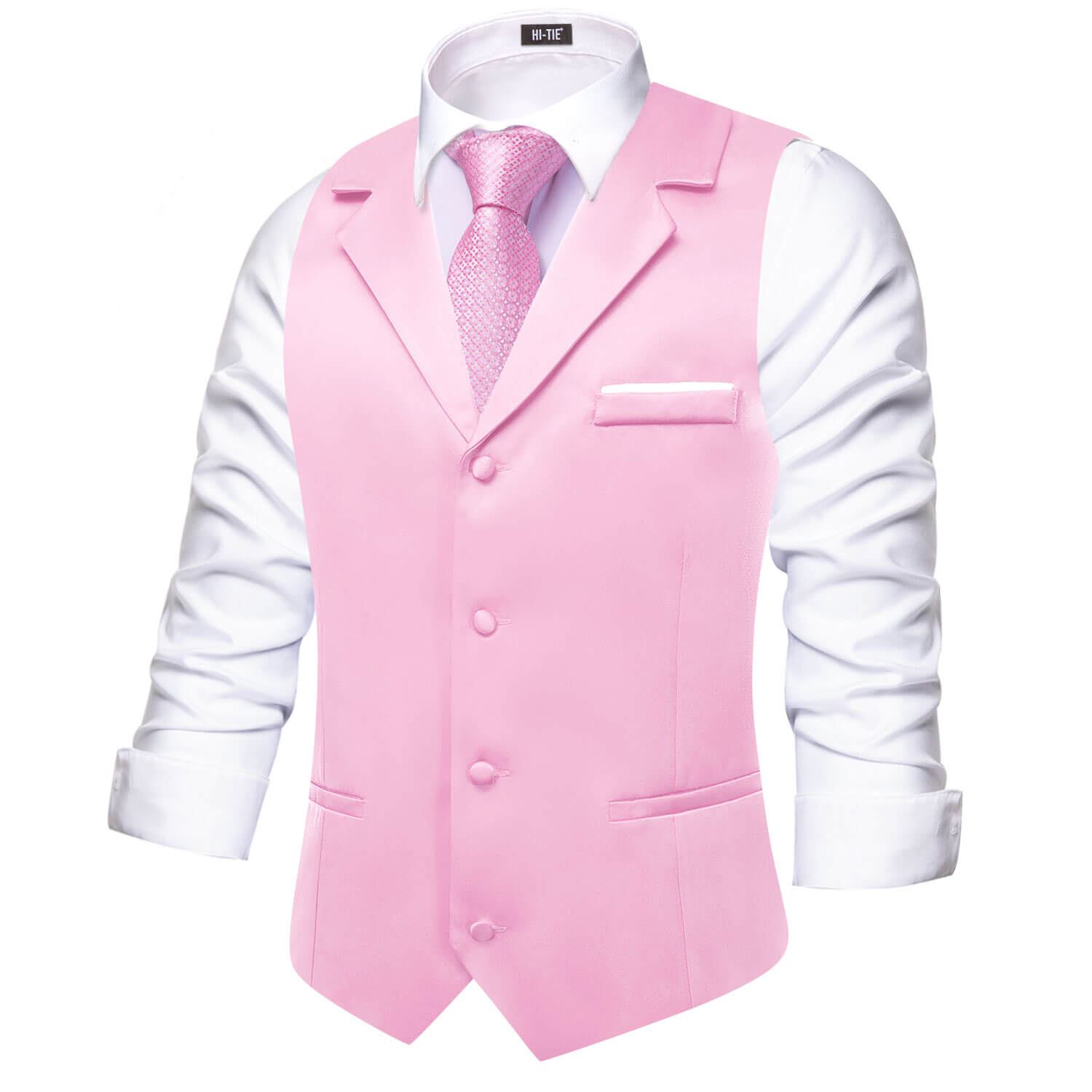 pink dress shirt with black vest Utlike Boys Top Children'S Suit Vest Formal Dress Gentleman'S Vest Elegant Tuxedo Vest Flower Boys Vest Pink Classics Tee For Everyday Wear , 5 Years-