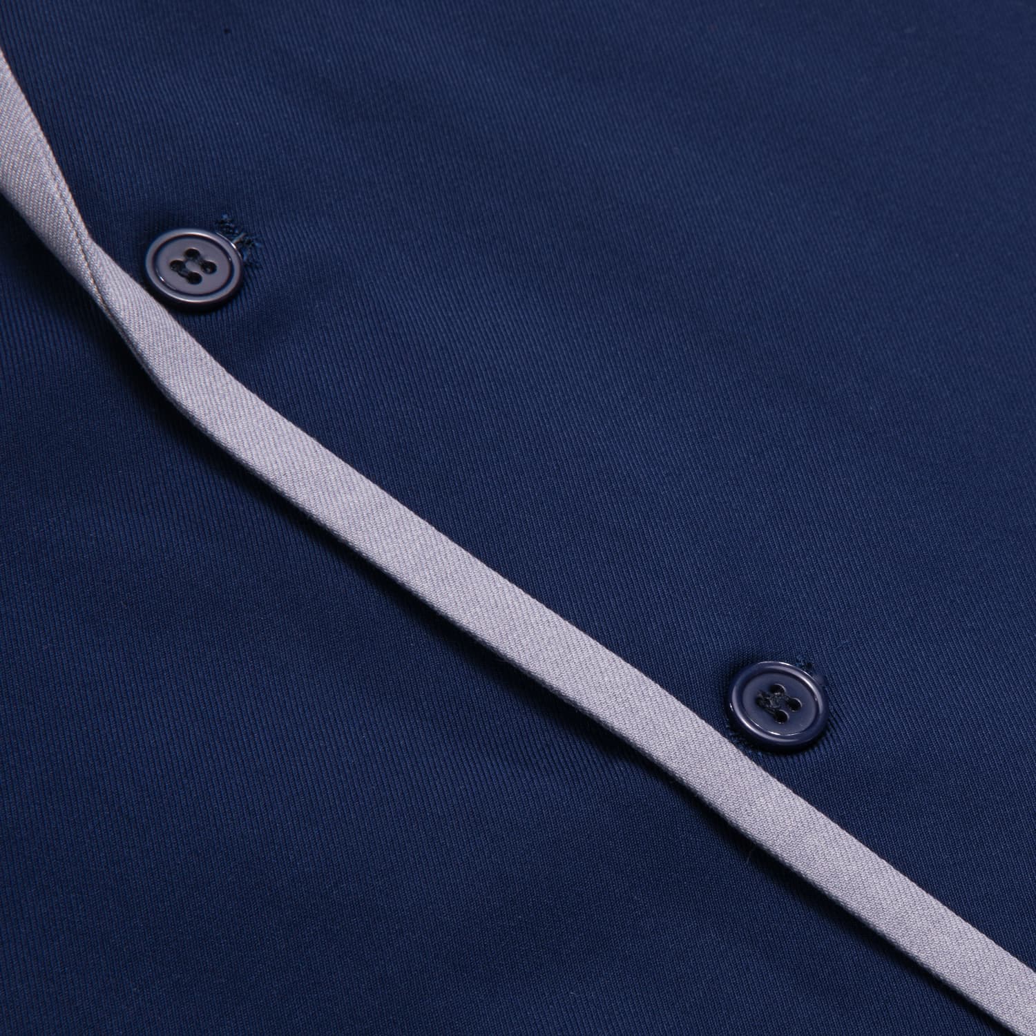 LightGrey Shawl Collar Dark Blue Solid Waistcoat Formal Vests for Business