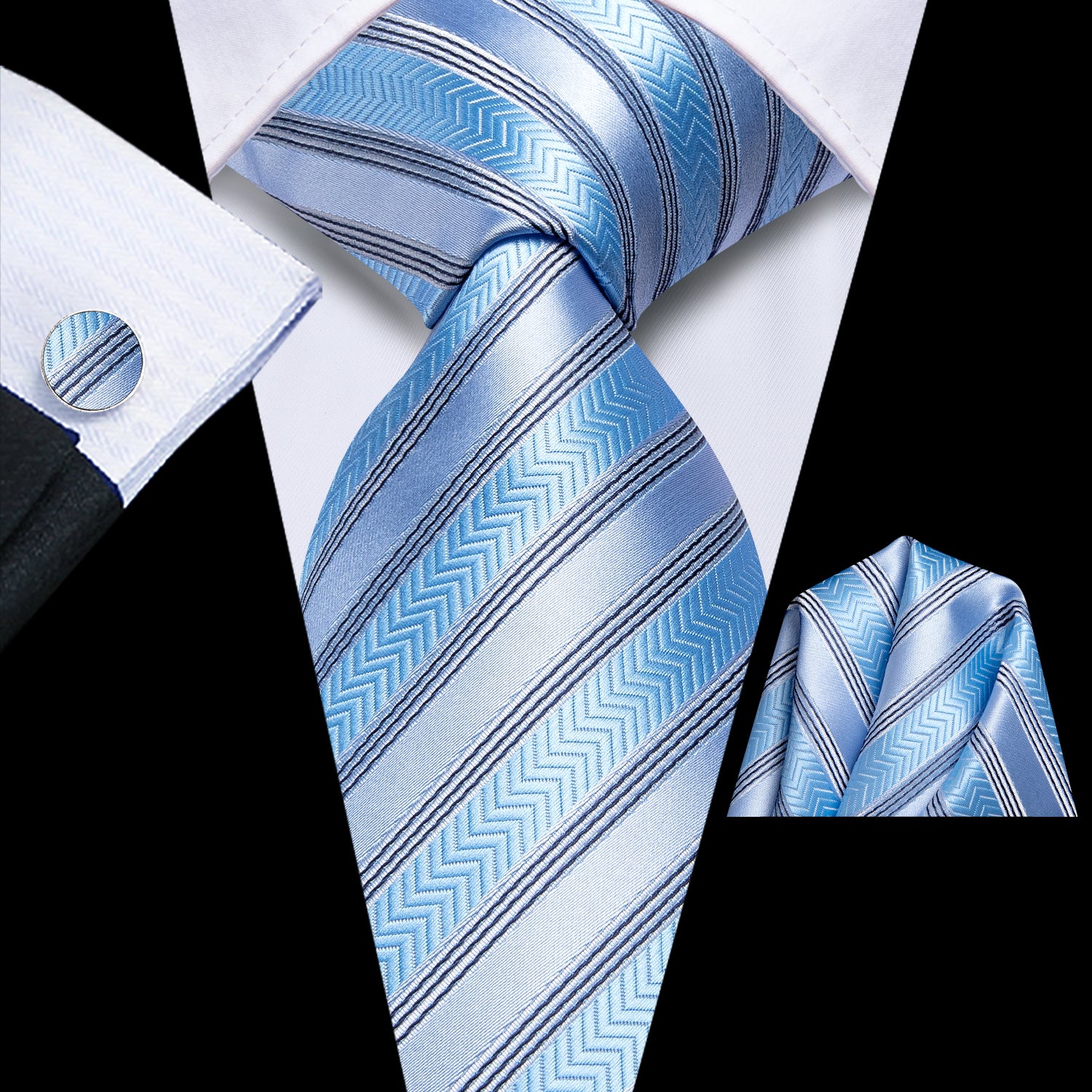light blue tie
