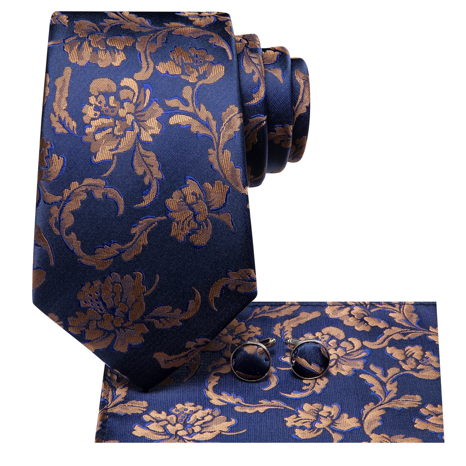 blue floral tie
