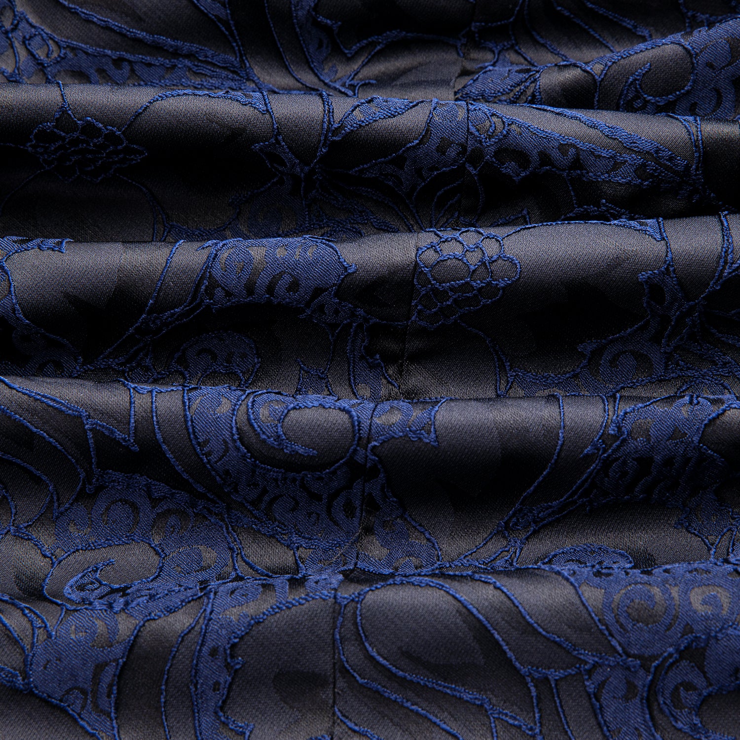 Luxury Blue Black Floral Men's Suit Set