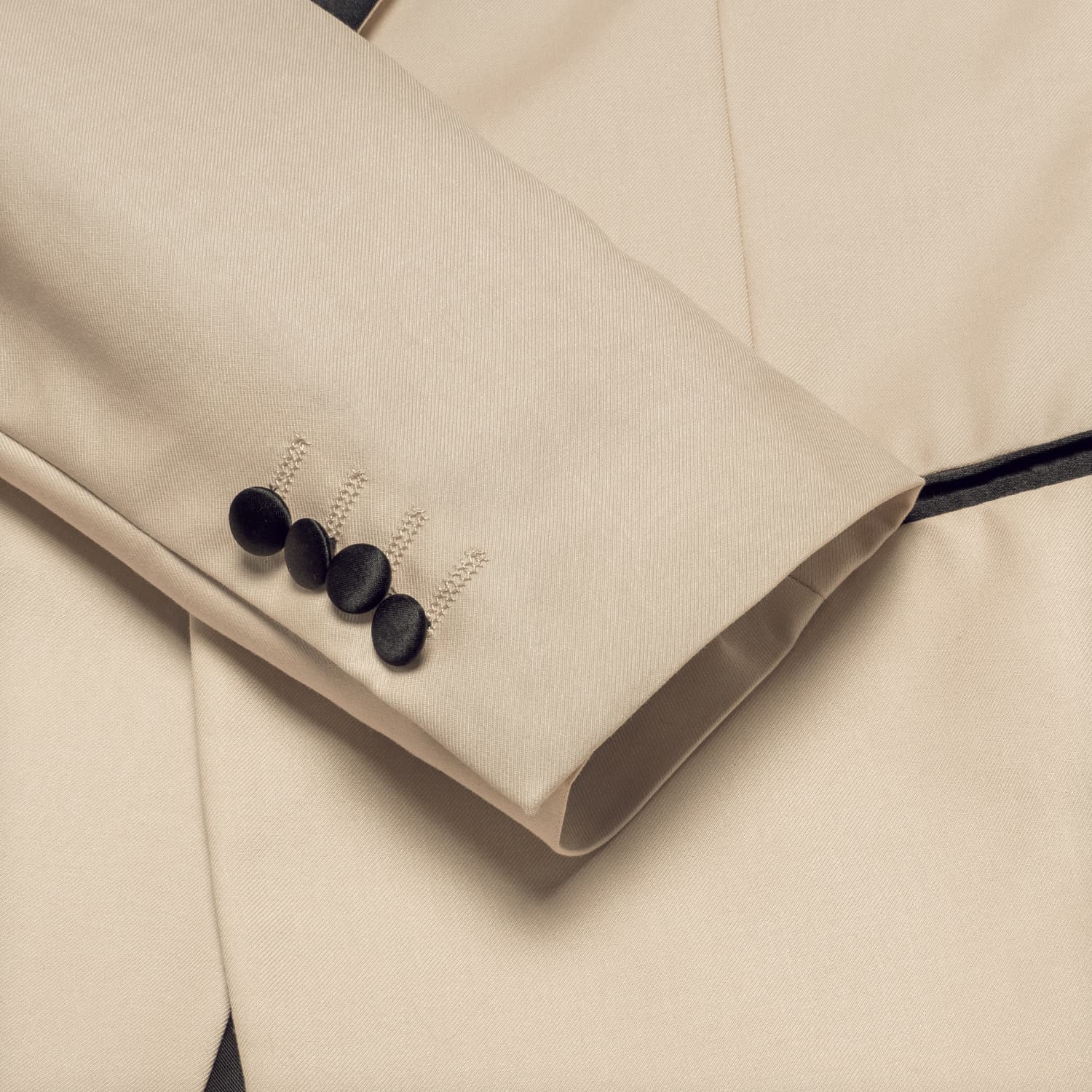  Black Shawl Collar Champagne Solid Blazer Bowtie Suit Set