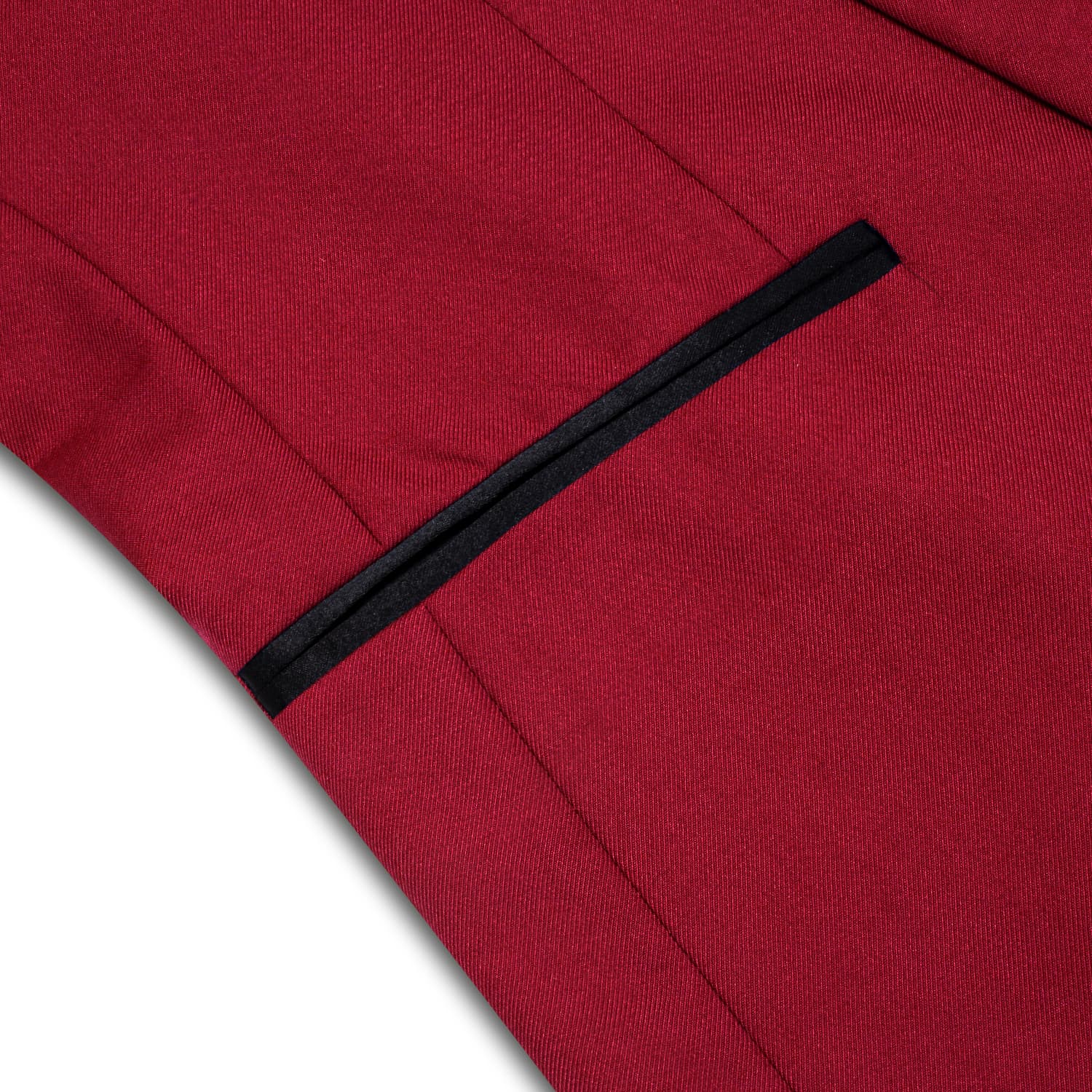 Black Shawl Collar Crimson Red Solid Blazer Bowtie Suit Set