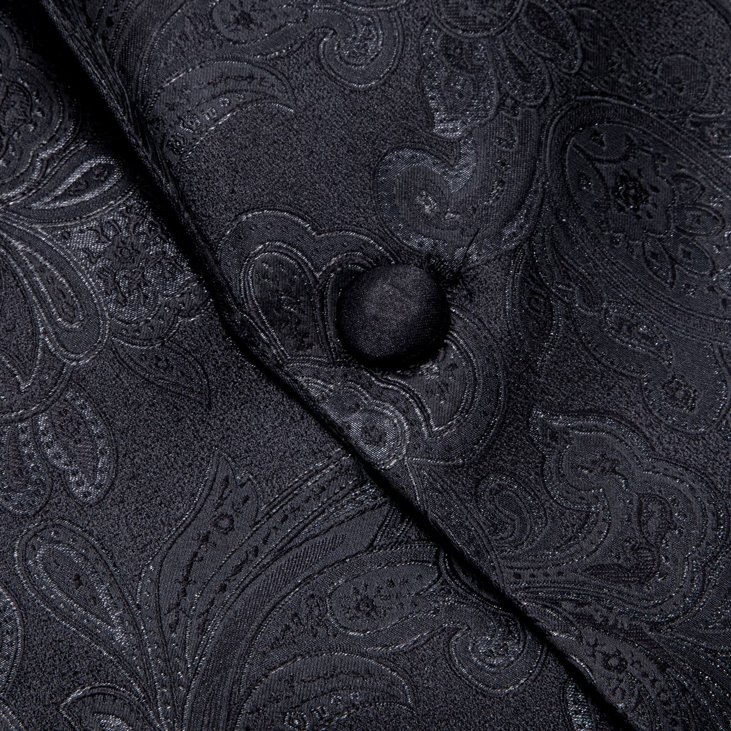 Hi-Tie Black Shawl Collar Black Floral Blazer Bowtie Suit Set