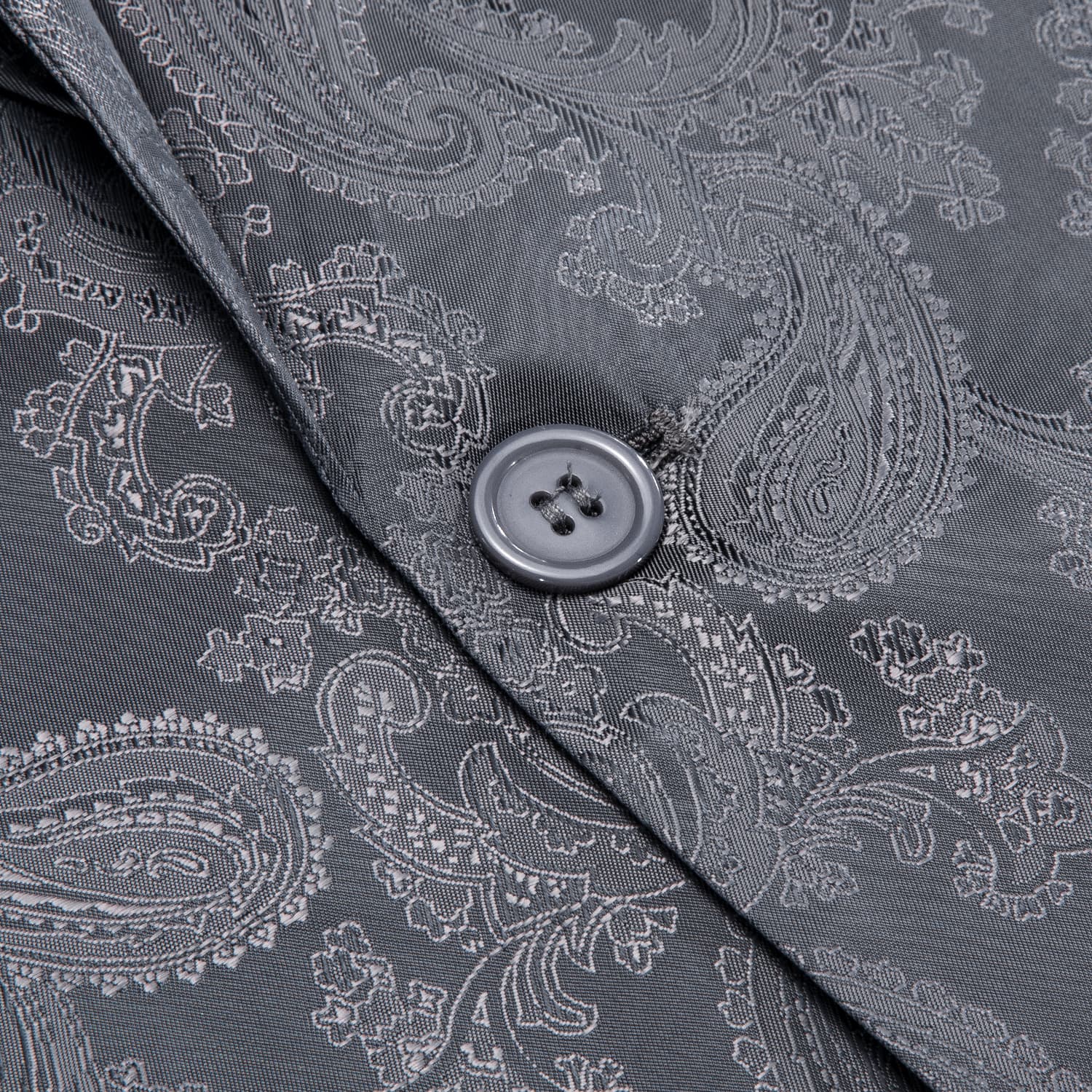 Hi-Tie Notched Lapel Blazer Dark Gray Men's Wedding Paisley Top