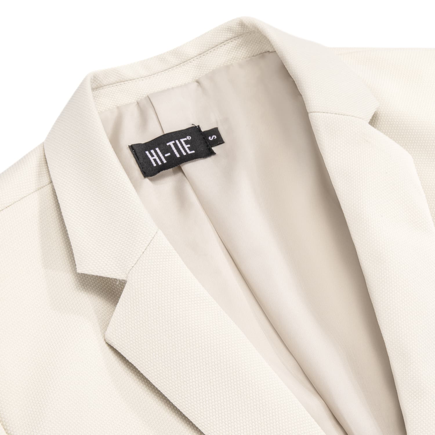 Hi-Tie Business Daily Blazer White Men's Suit Jacket Slim Fit Coat