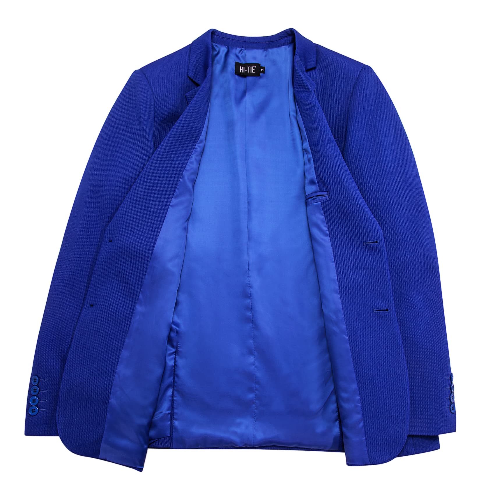 Hi-Tie Business Daily Blazer Blue Men's Suit Jacket Slim Fit Coat