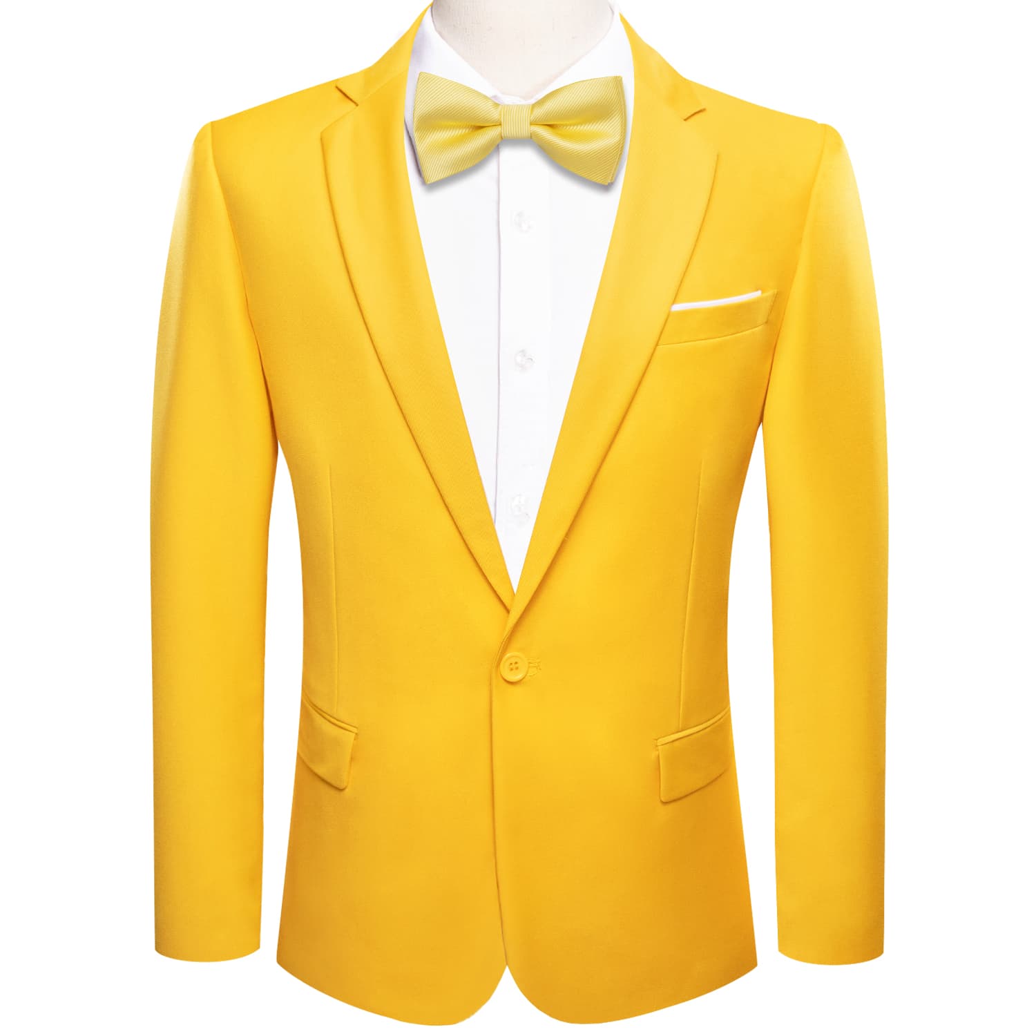 Hi-Tie Blazer Gold Men's Wedding Business Solid Top Men Suit