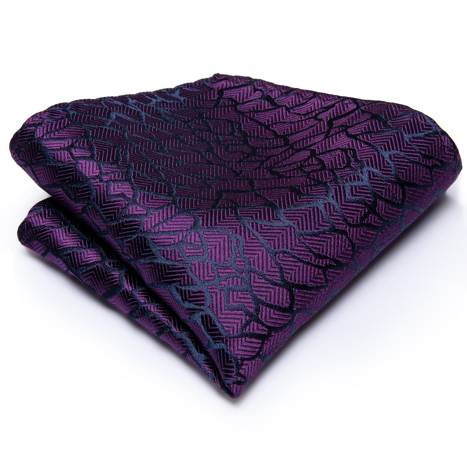 Purple Irregular Plaid Children's Kids Boys Tie Pocket Square 6cm