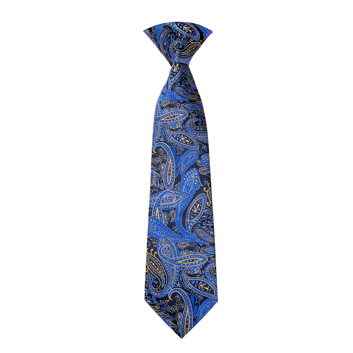 Black Blue Paisley Children's Kids Boys Single Wedding Tie 6cm