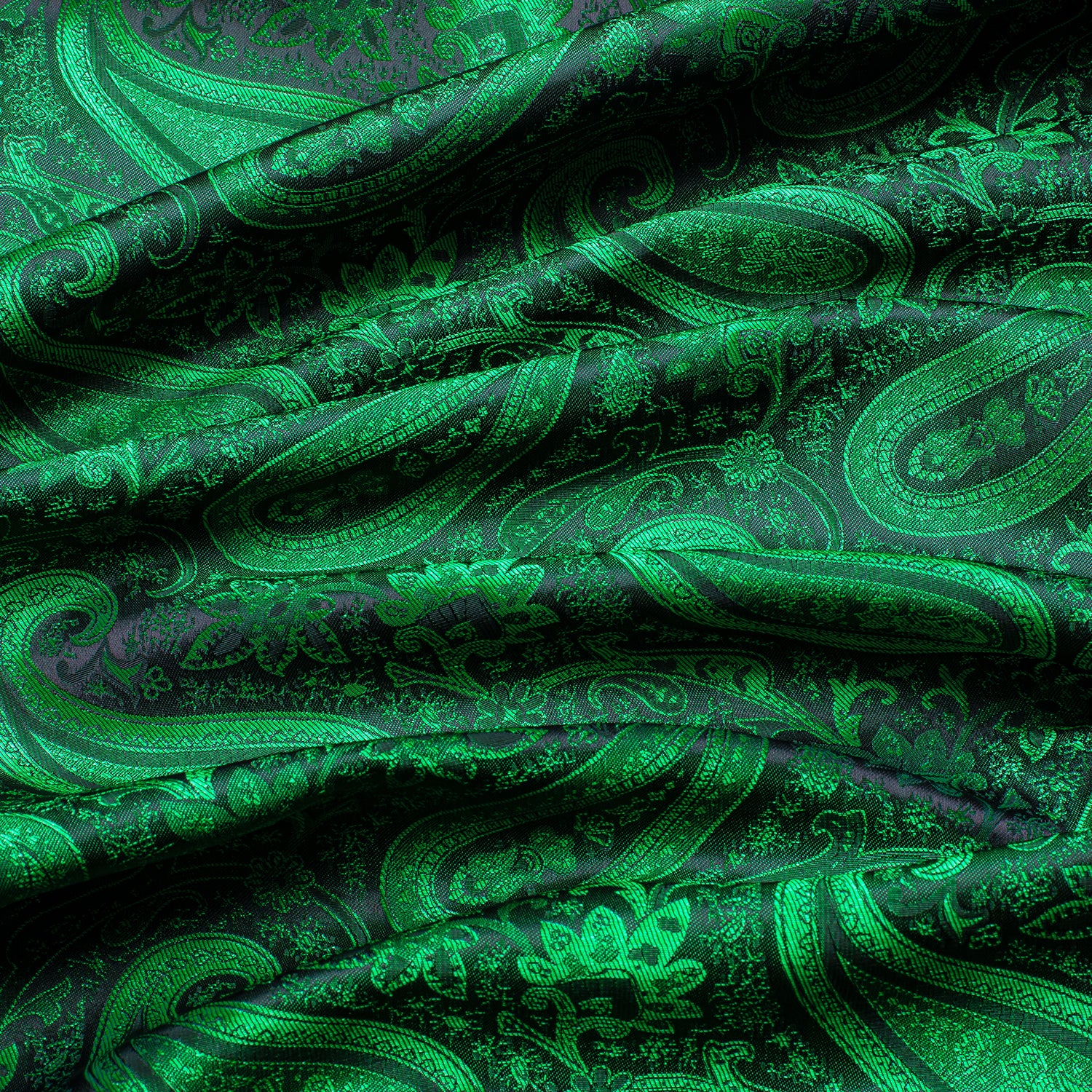 Green Paisley Men's Urban Lightweight Zip Jacket Casual