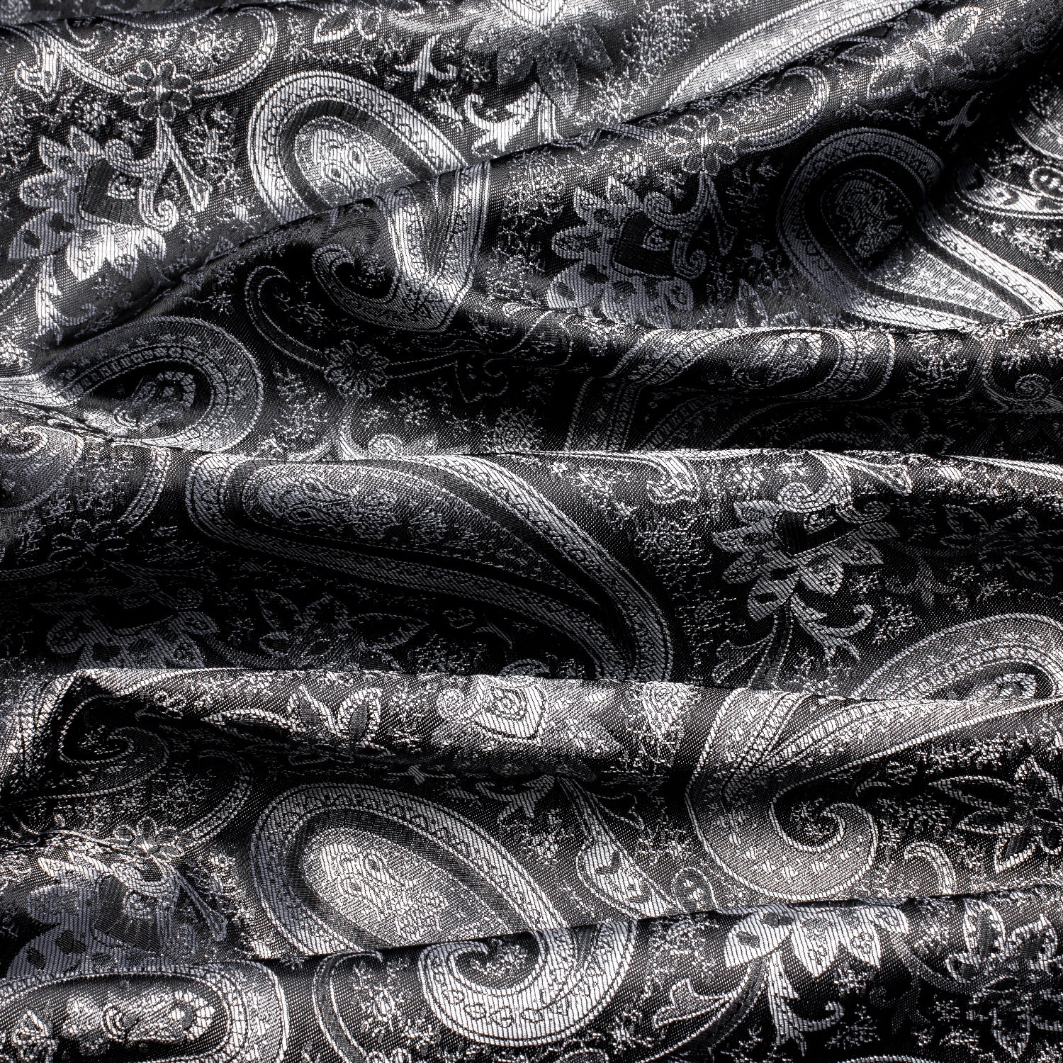 New Black Grey Paisley Men's Urban Lightweight Zip Jacket Casual