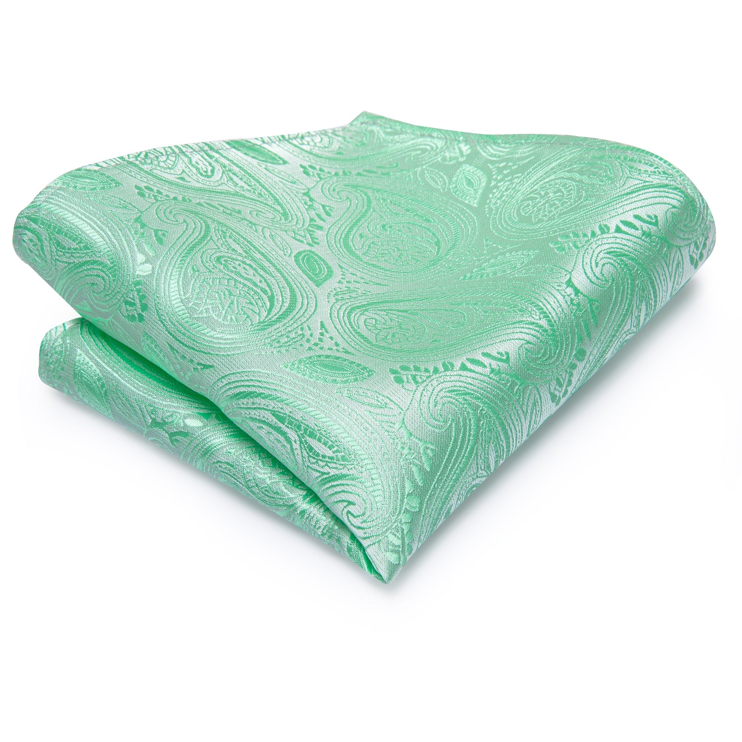 $9.99 Mint Green Paisley Children's Kids Boys Tie Pocket Square 6cm