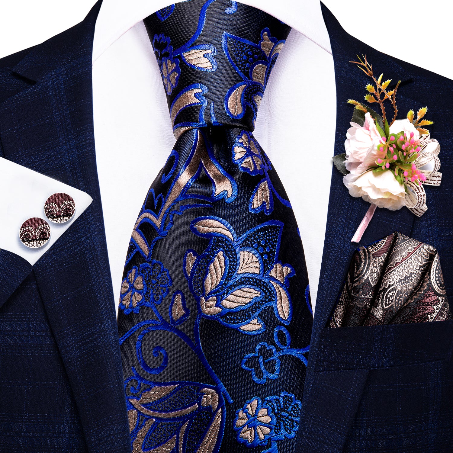 blue mens tie