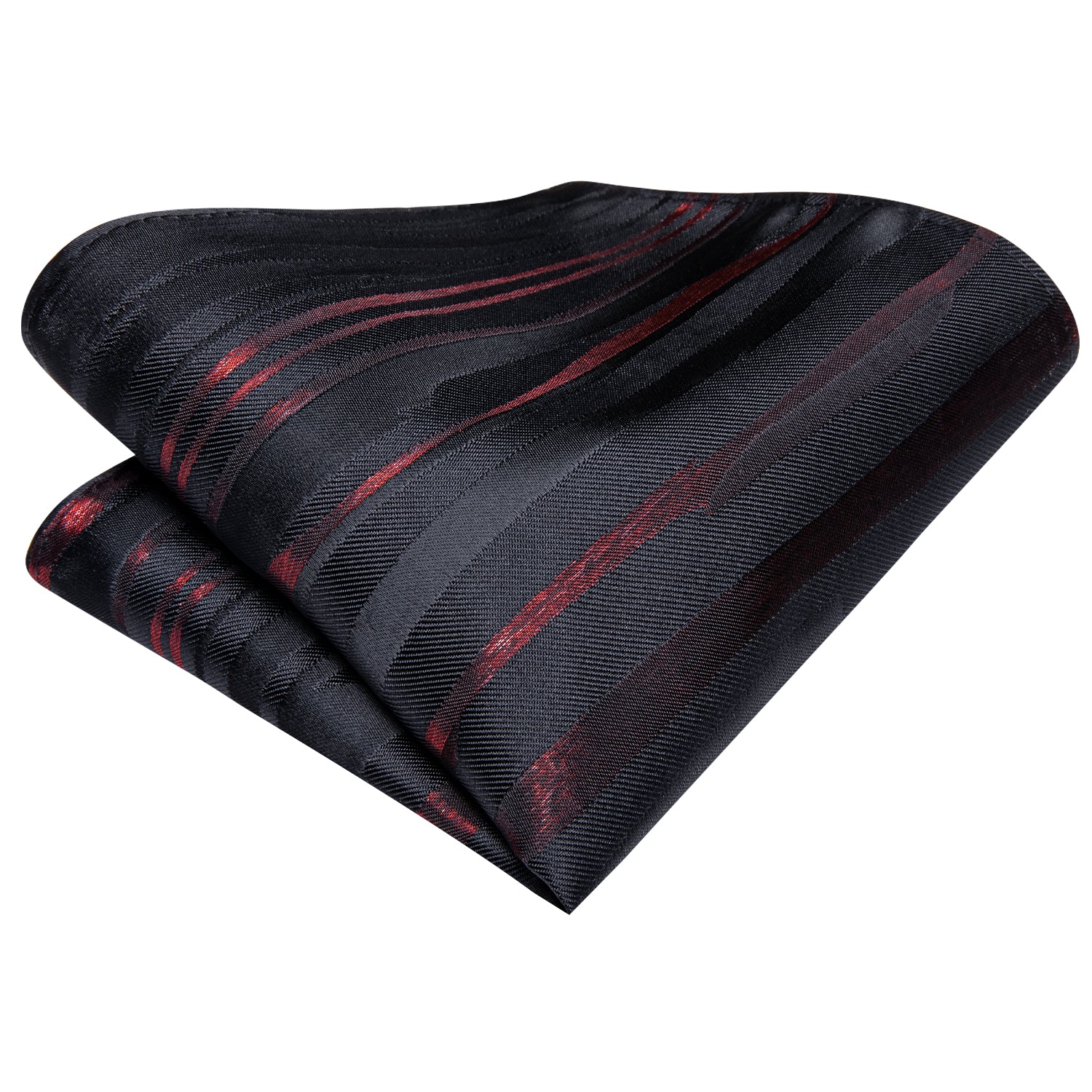 Black Red Striped Children Ties Kids Boys Tie Pocket Square 6cm