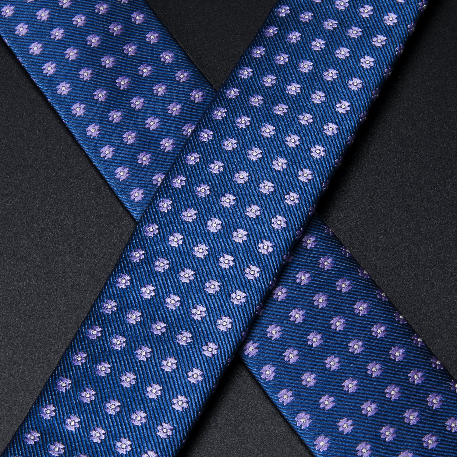 $19.99 Solid Blue Dots Suspender Bow Tie Handkerchief Cufflinks Set
