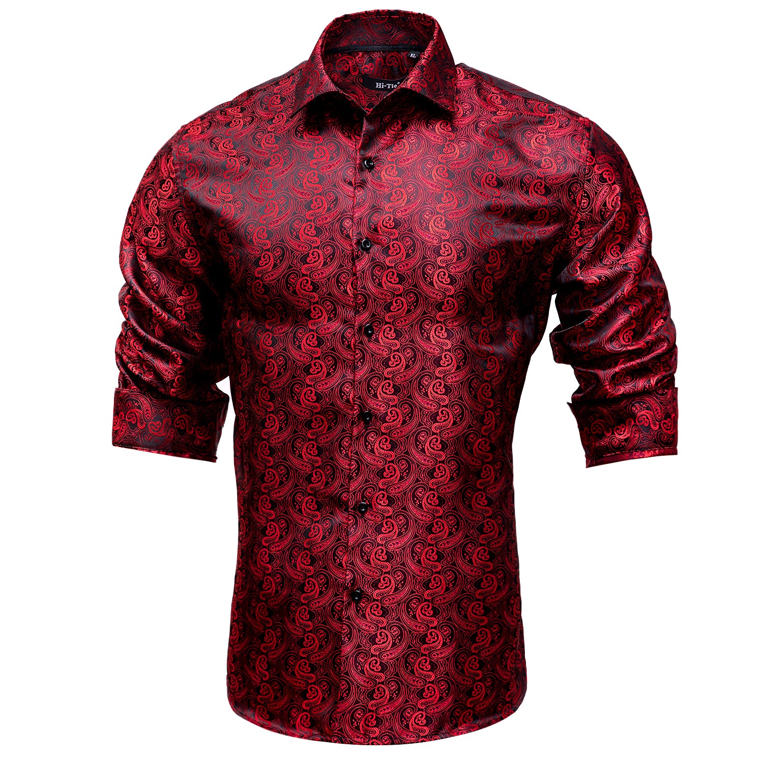 Red Black Paisley Shirt
