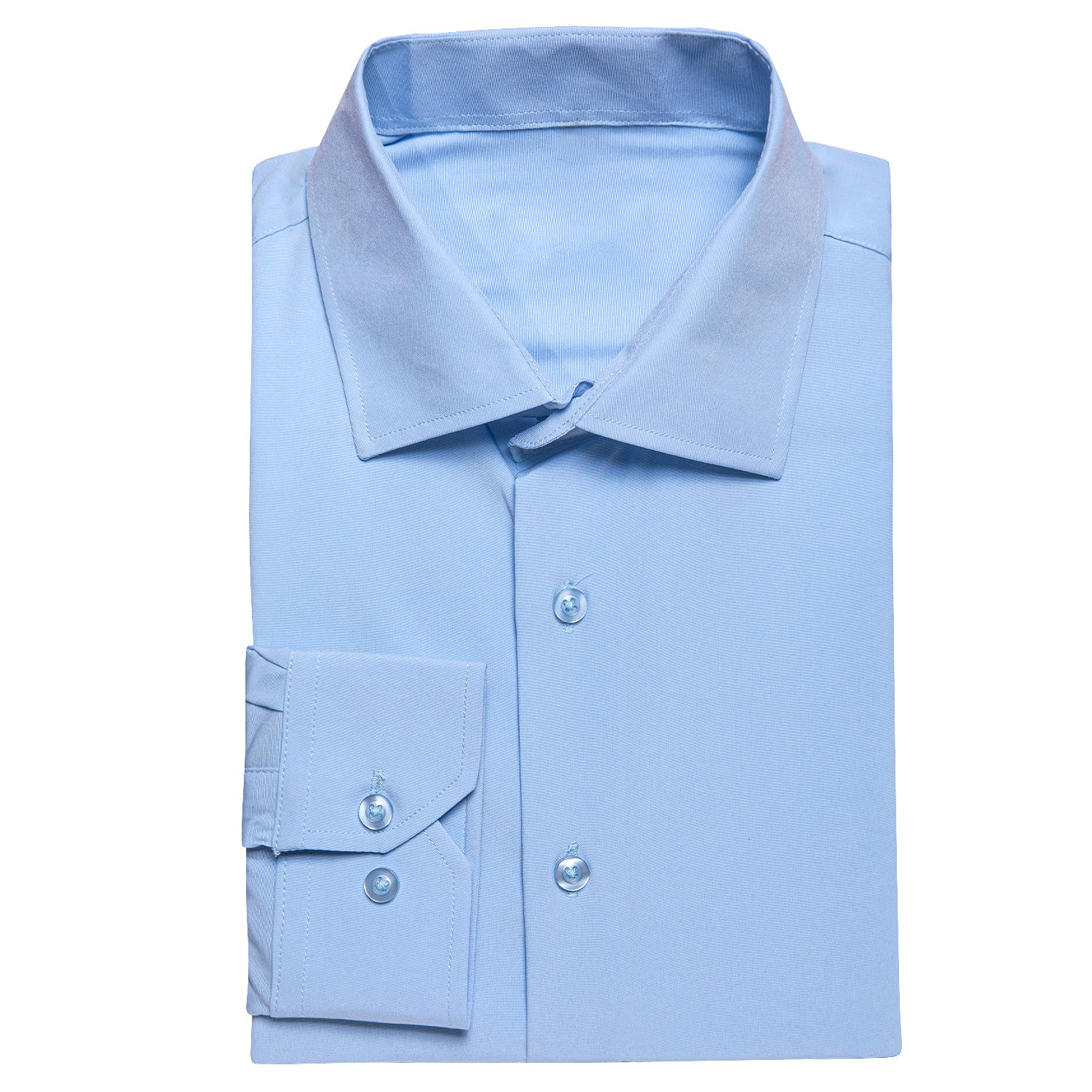 Dress Shirt Sky Blue Stretch Men's Long Sleeve Shirt light blue mens shirt