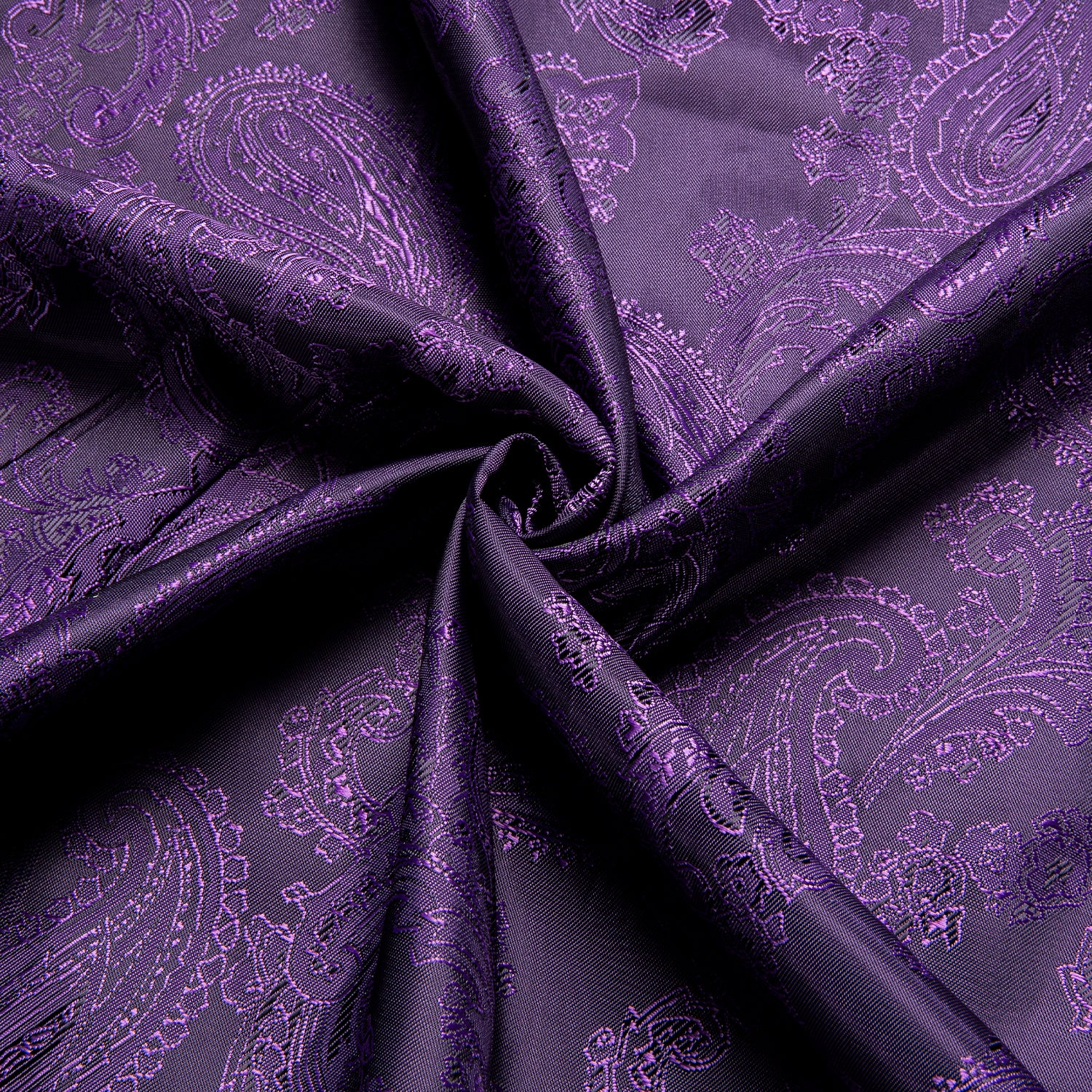 Purple Paisley Silk Men's Shirt