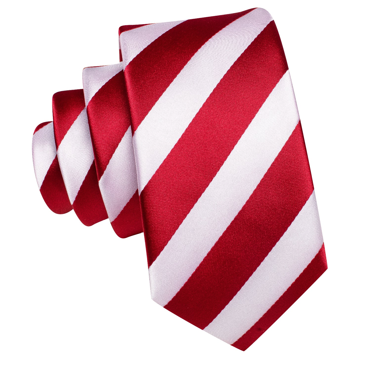 Red White Striped Children's Kids Boys Tie Pocket Square 6cm