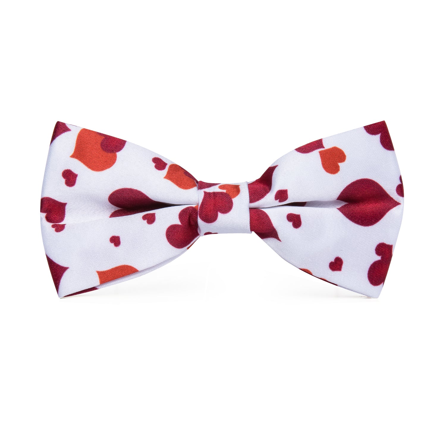 Red Heart Novelty Pre-tied Bow Tie Hanky Cufflinks Pin Set