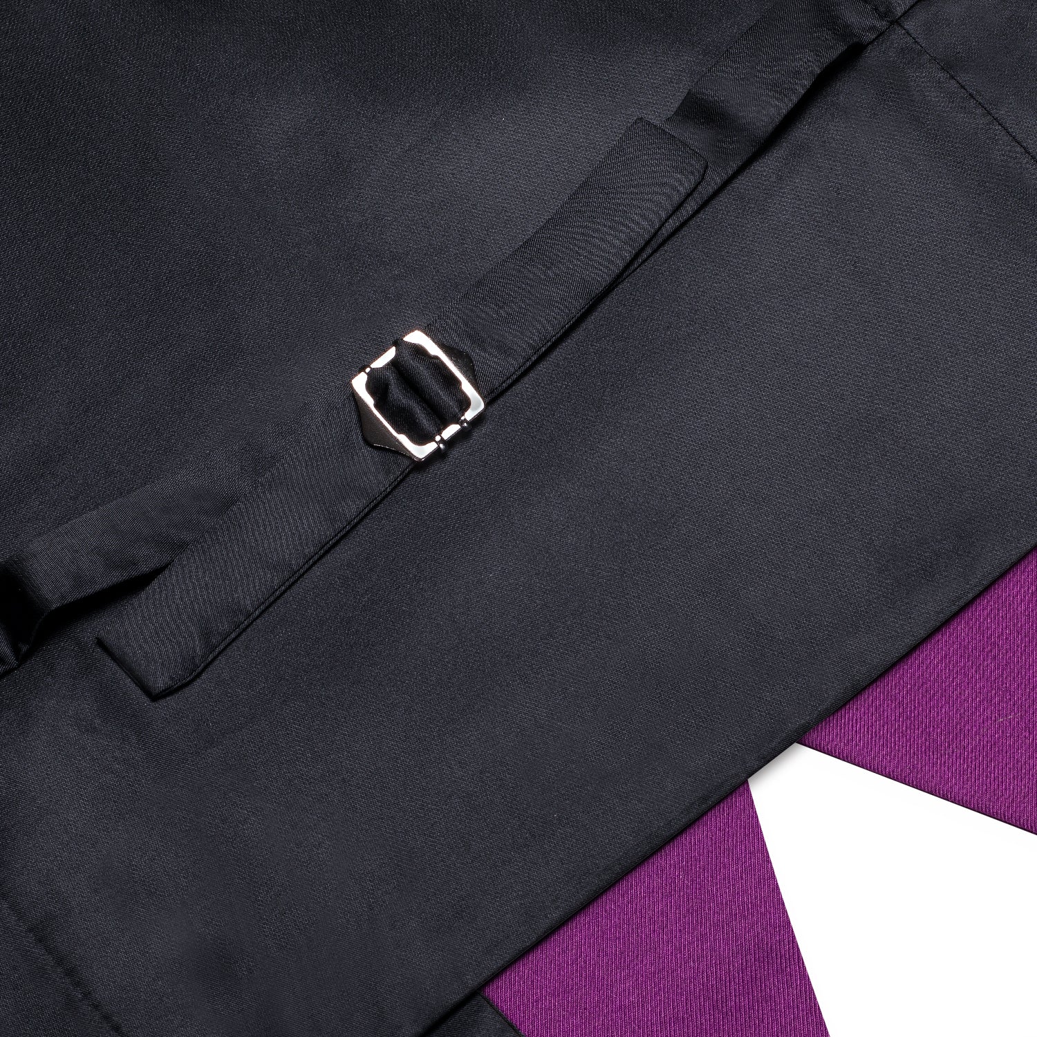Purple Solid Silk Men's Single Vest Waistcoat