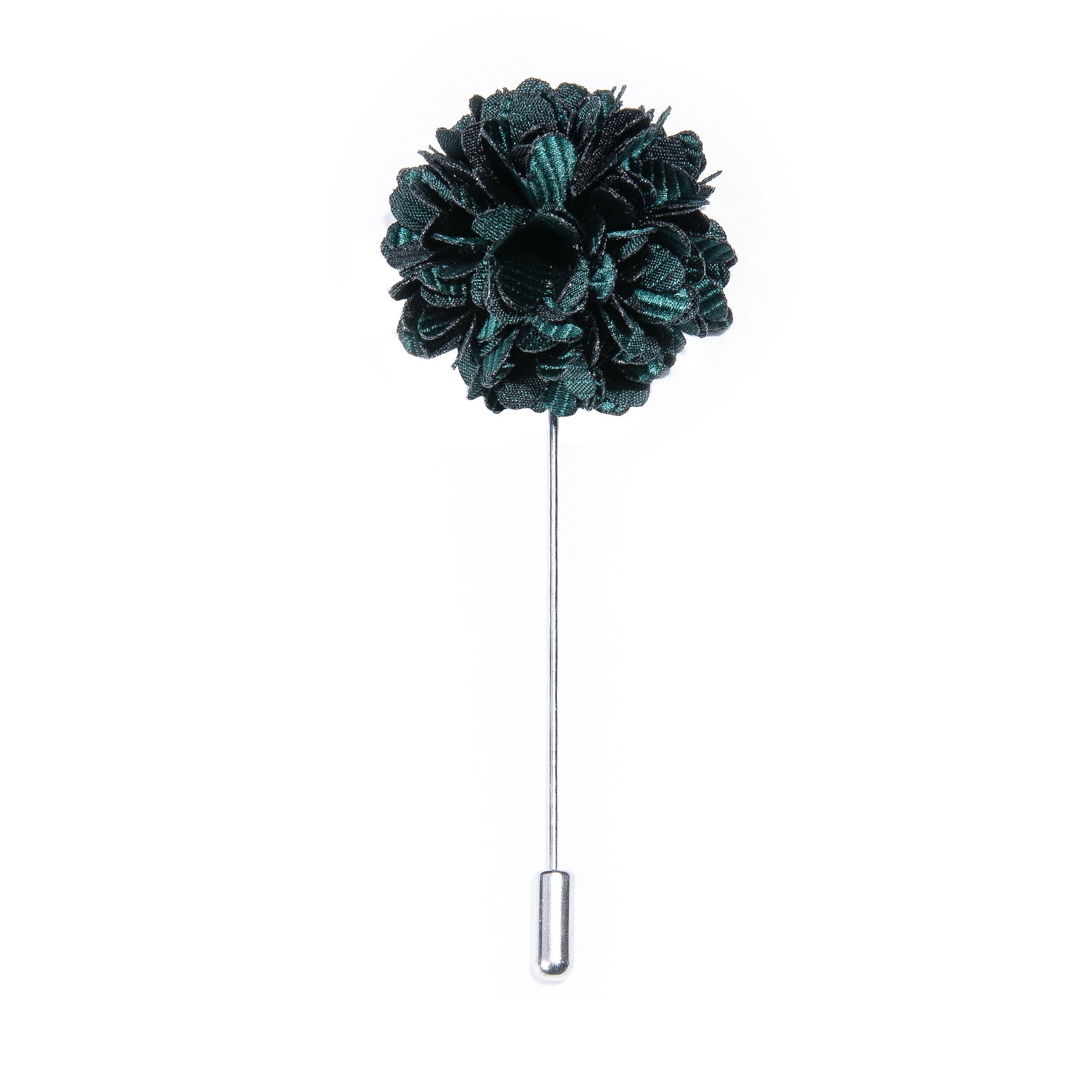 Black Green Floral  Lapel Pin