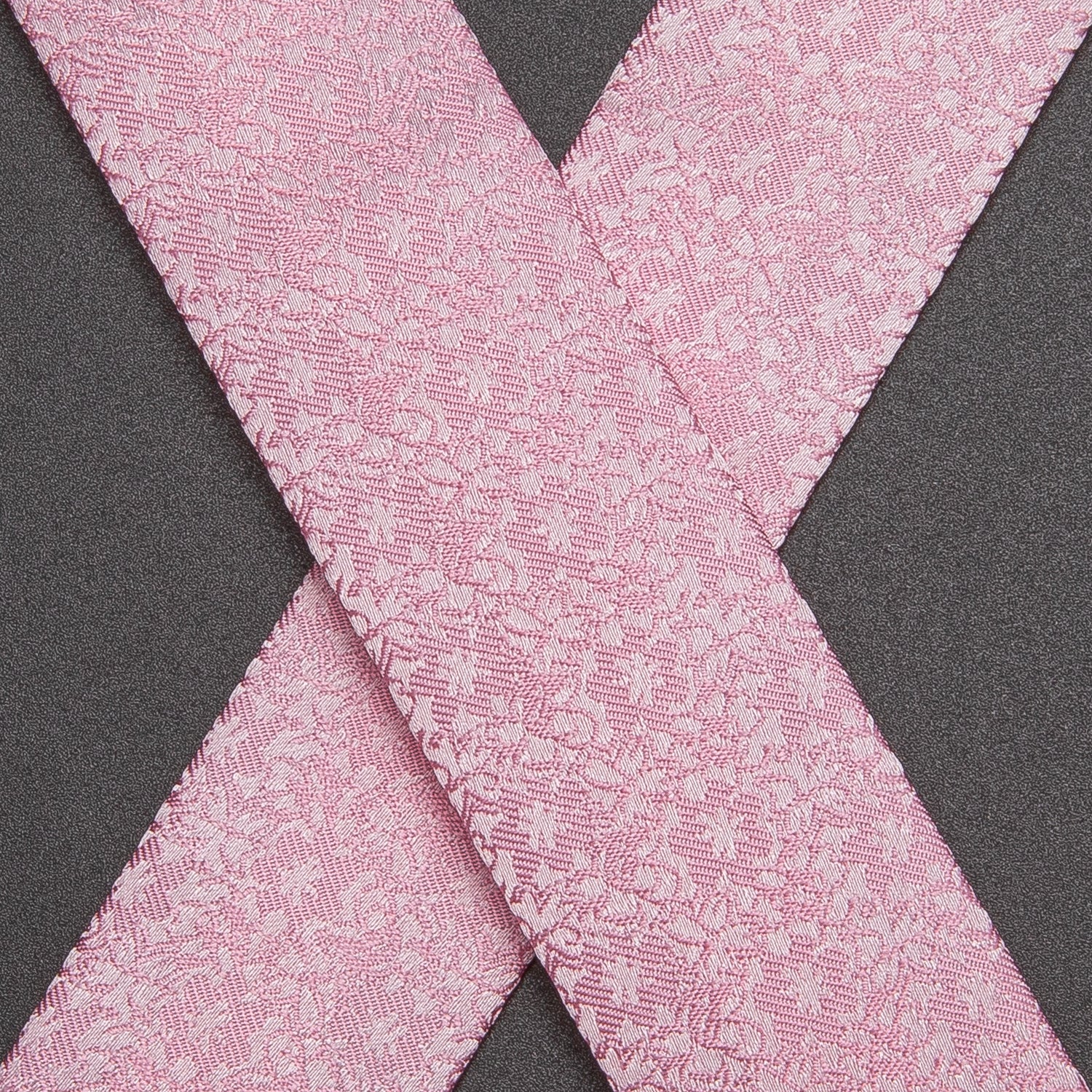 Pink Floral Suspender Bowtie Hanky Cufflinks Set