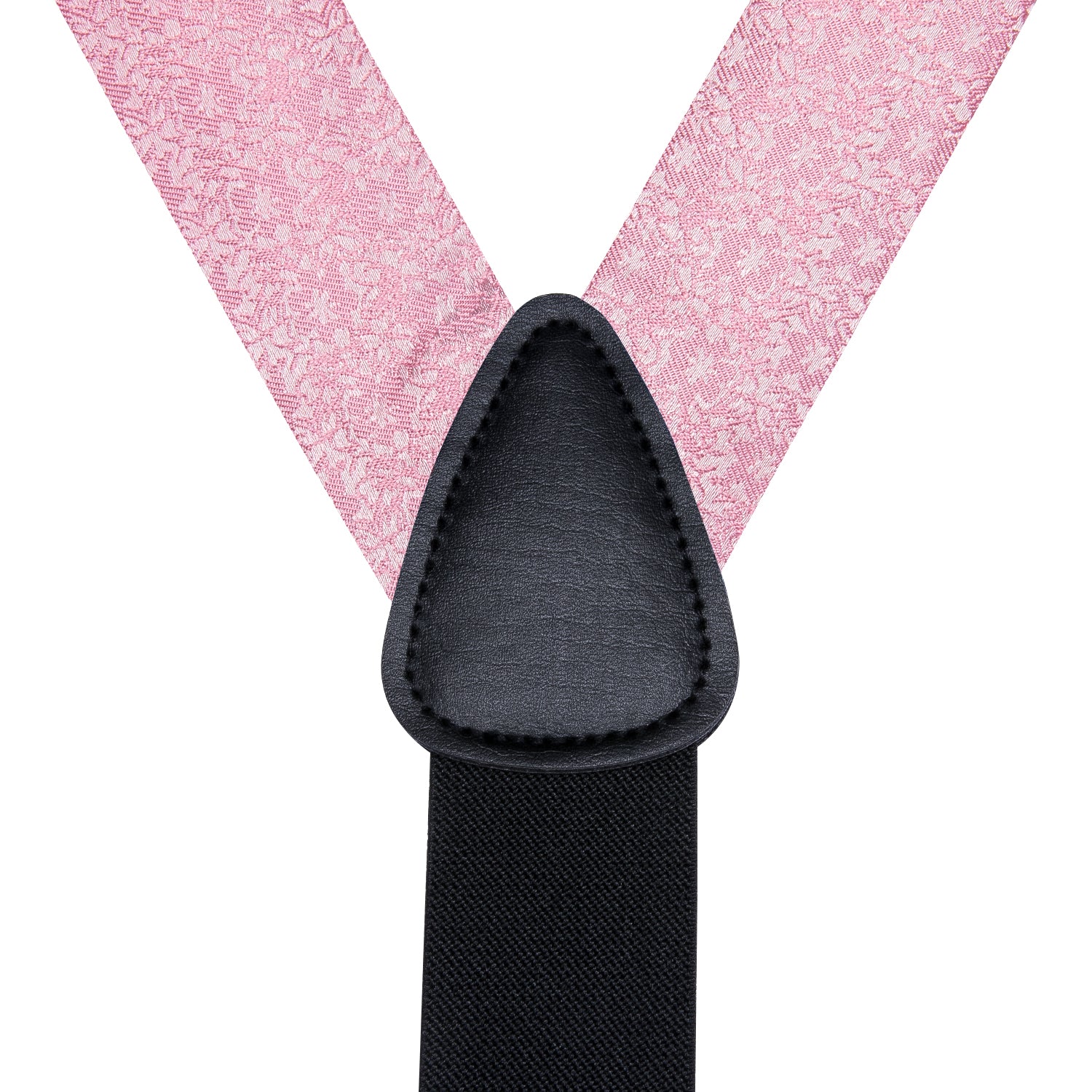 Pink Floral Suspender Bowtie Hanky Cufflinks Set