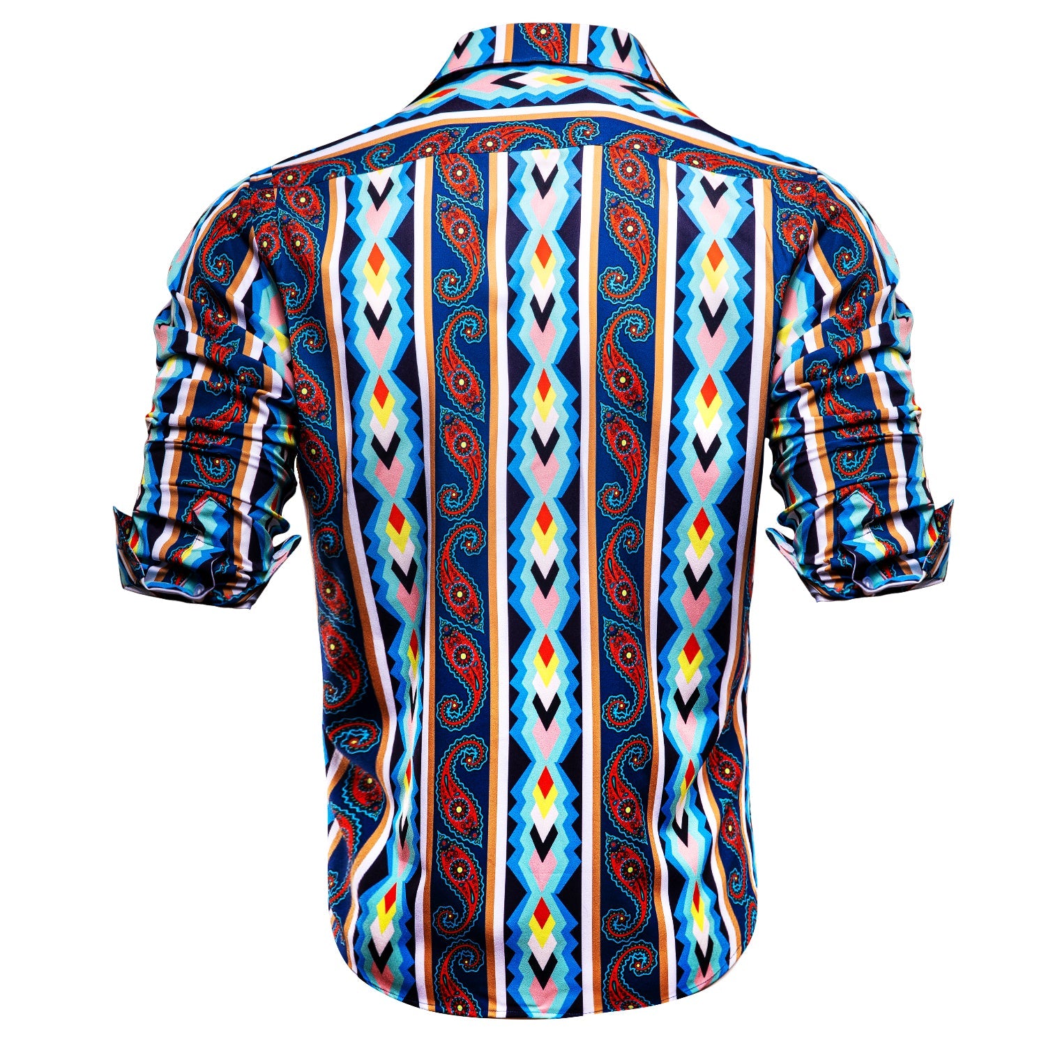 Colorful Striped Print Novelty Men's Shirt