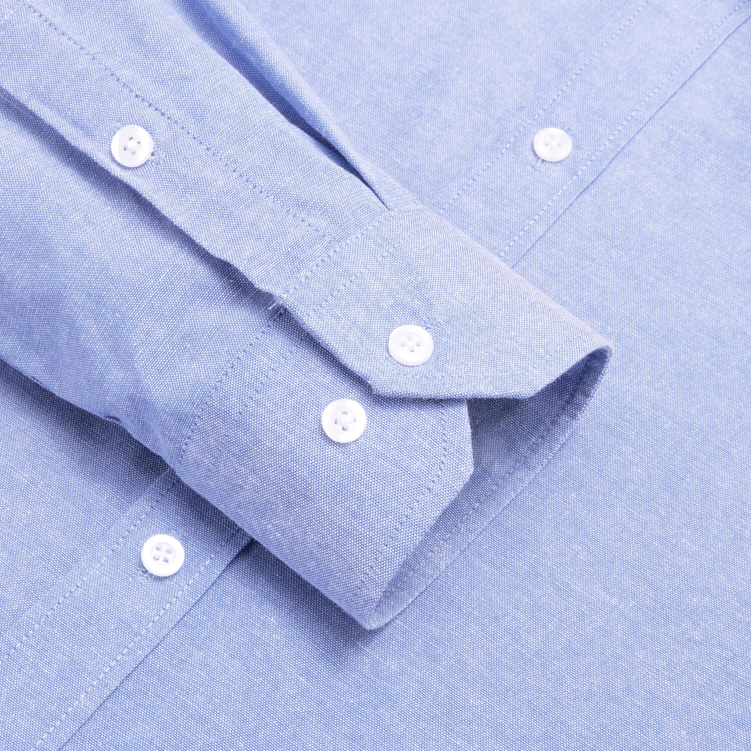 Hi-Tie Button Down Shirt Steel Blue Solid Silk Men's Shirt Business