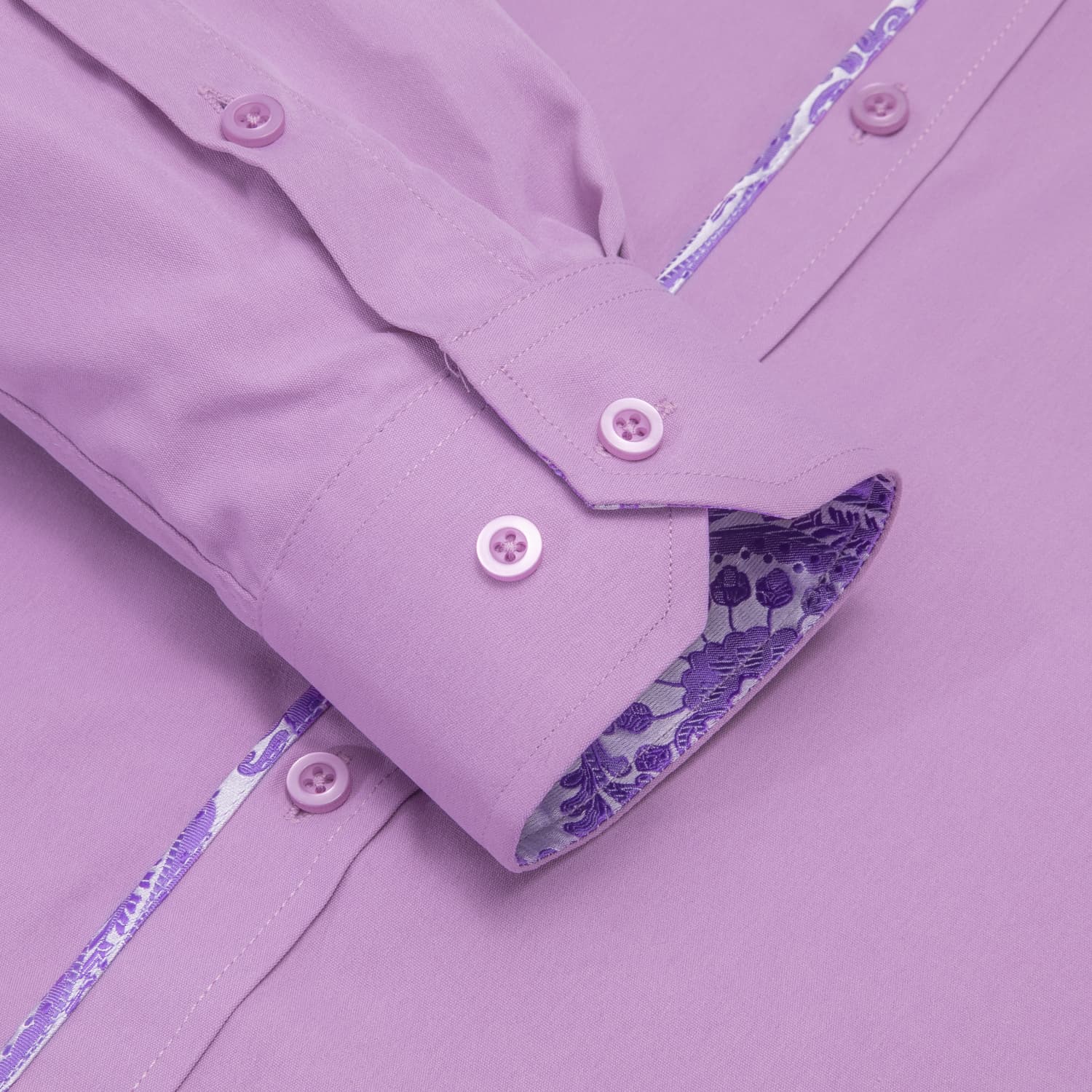 Button Down Shirt Plum Purple MediumSlateBlue Jacquard Collar Solid Shirt