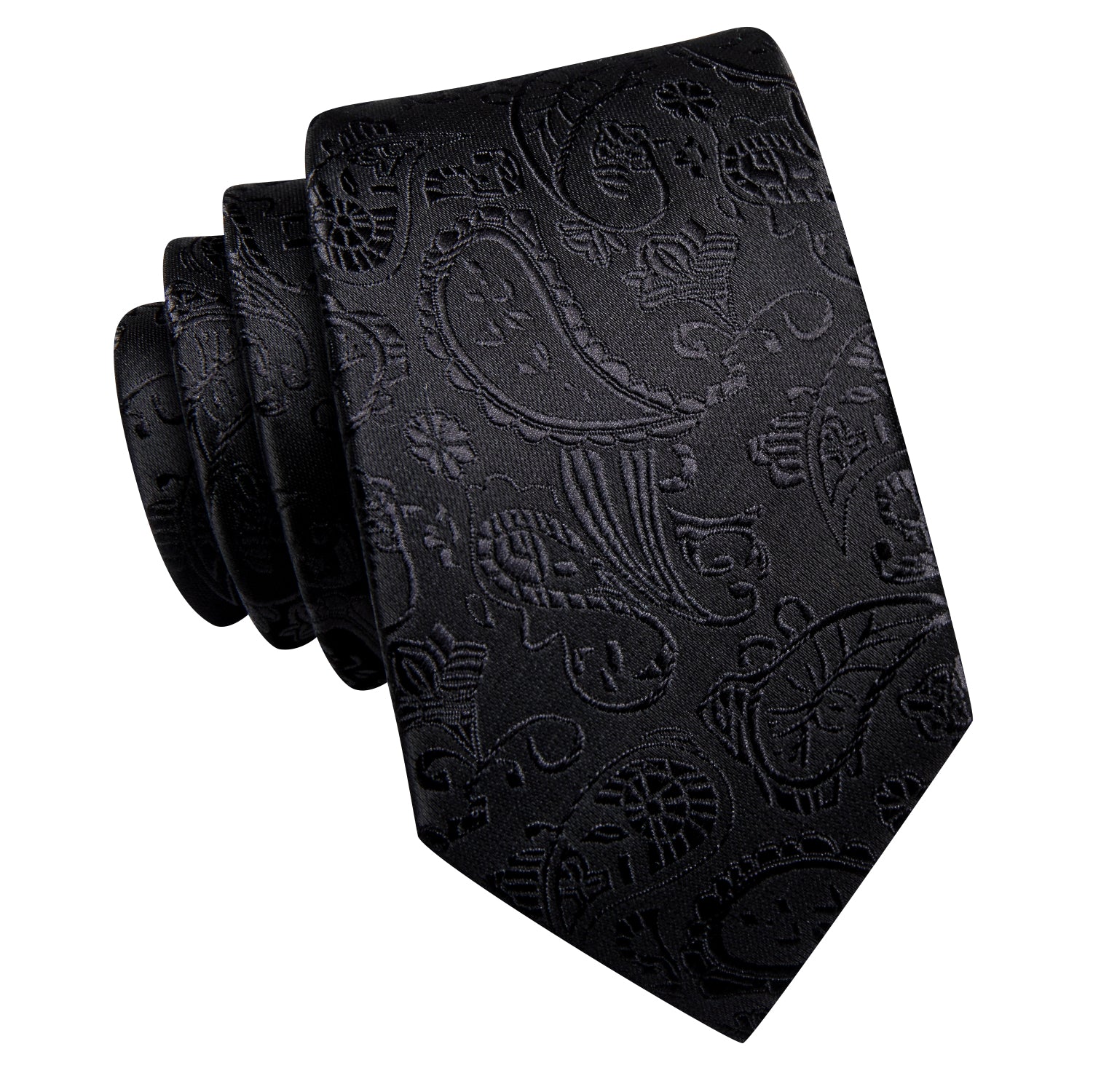 Black Paisley Children's Tie Pocket Square