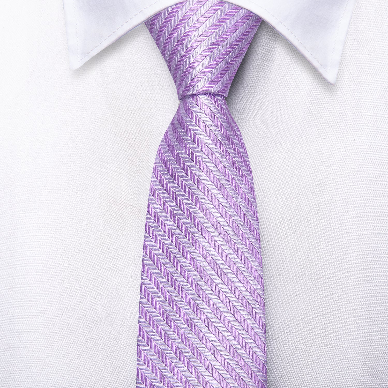 Lilac Purple Striped Children's Tie Pocket Square
