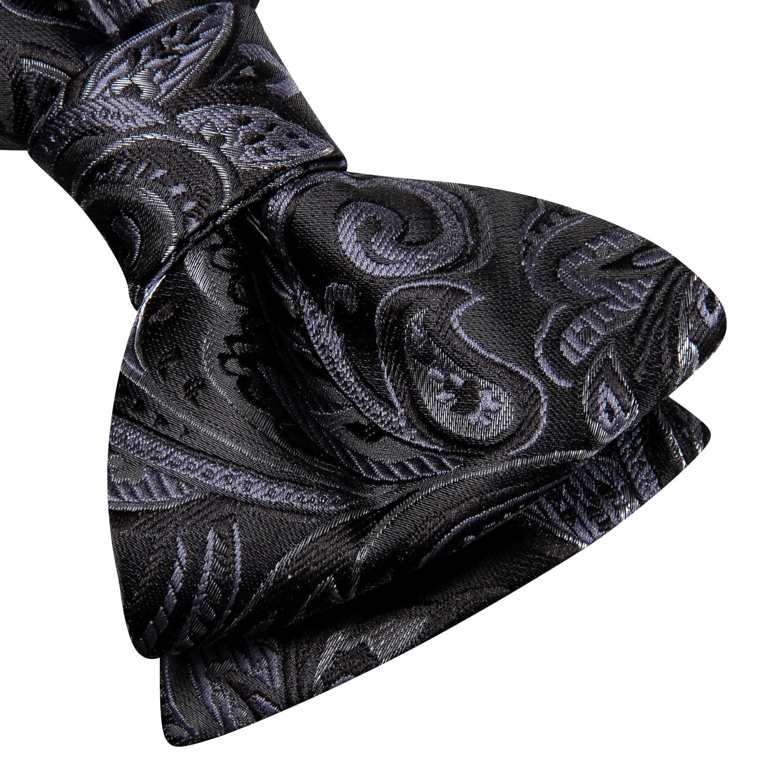 black paisley bow tie