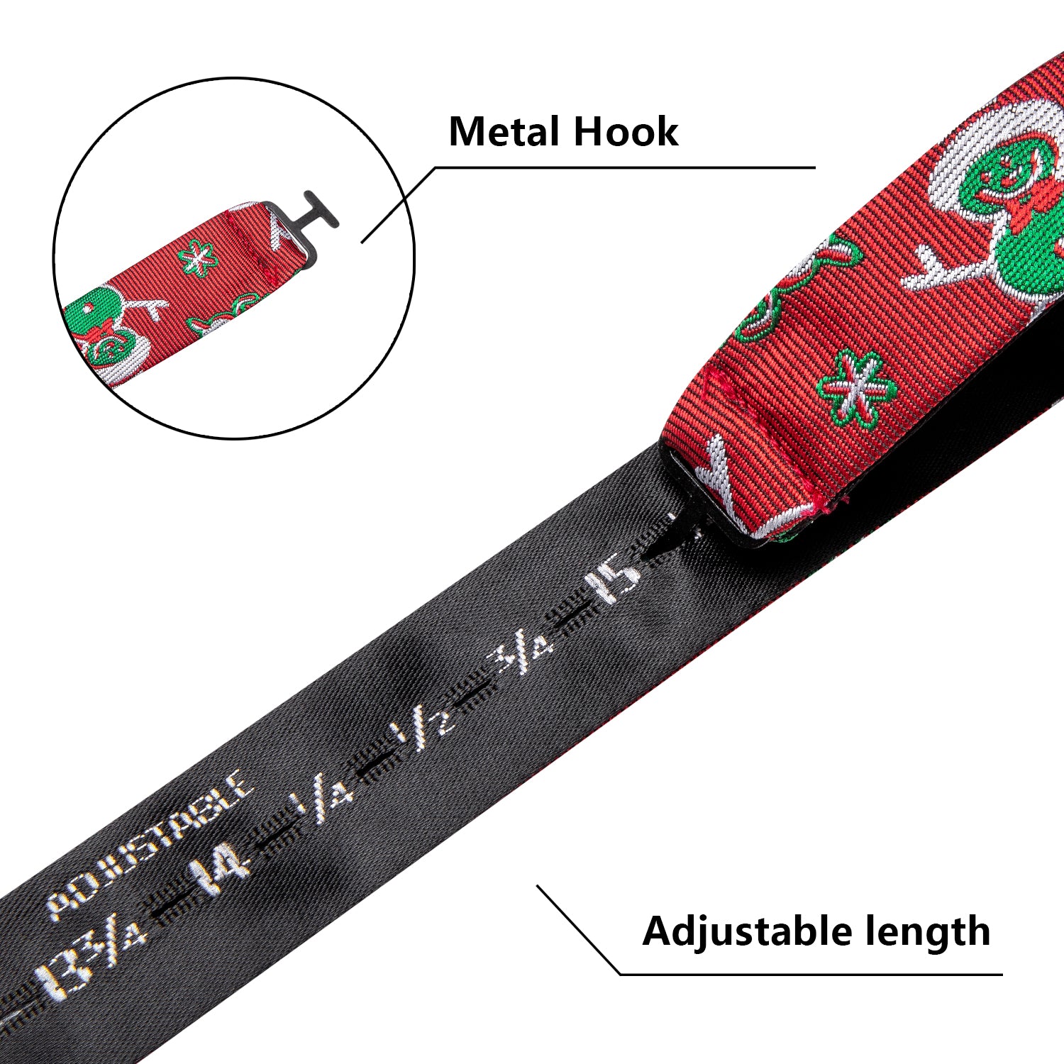 Red Green Christmas Snowmen Self-tied Bow Tie Hanky Cufflinks Set