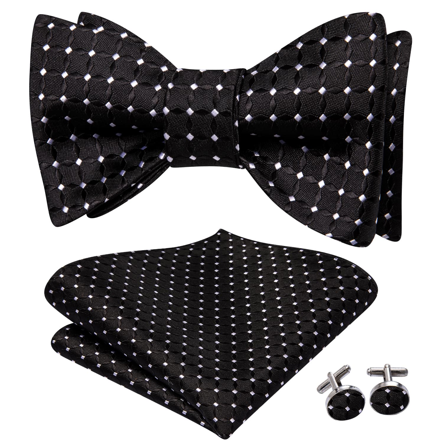 black bowties black self tie bow tie